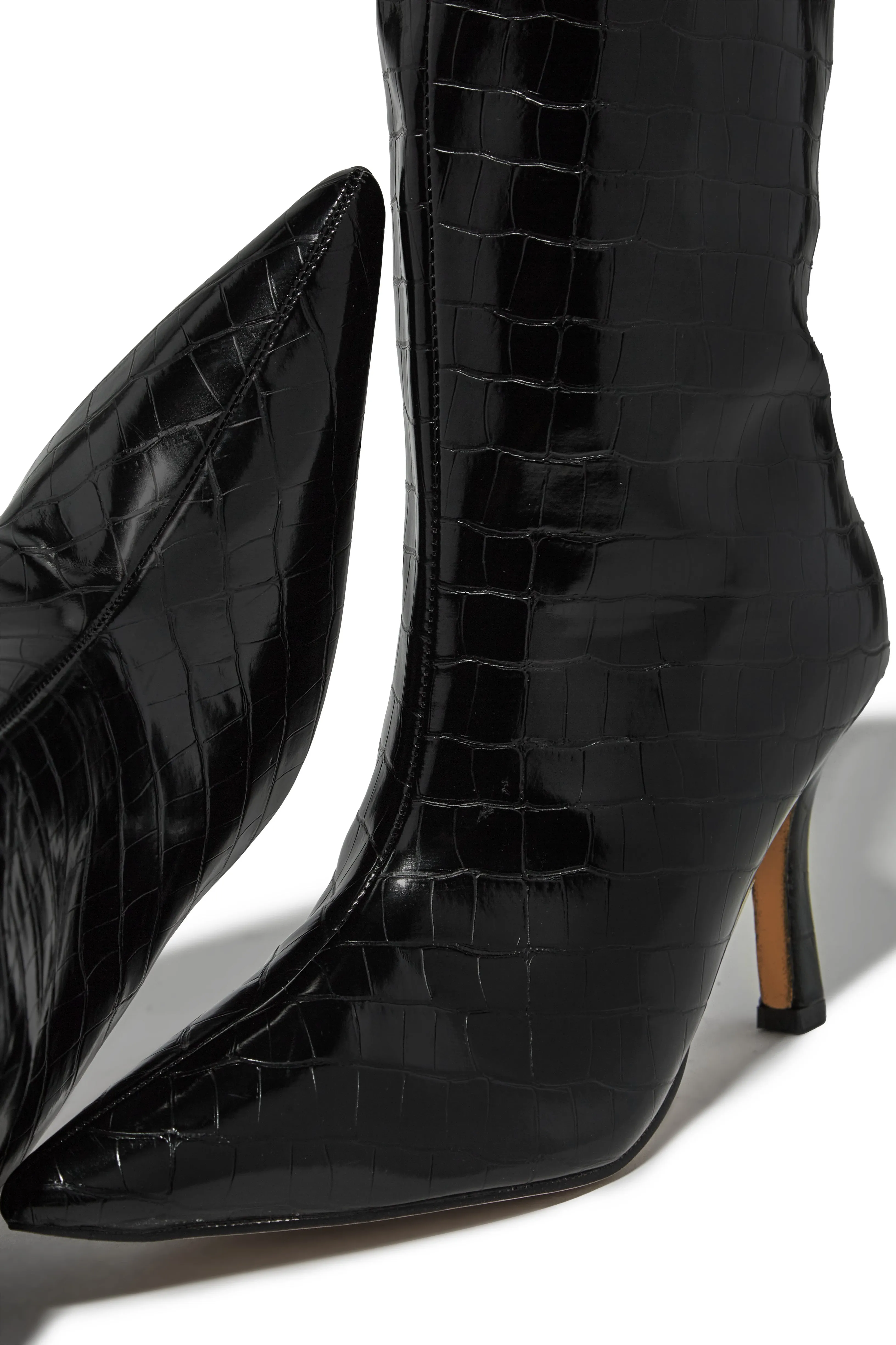 Shyla Knee High Boots - Black sold by Miss Lola product image thumbnail 4