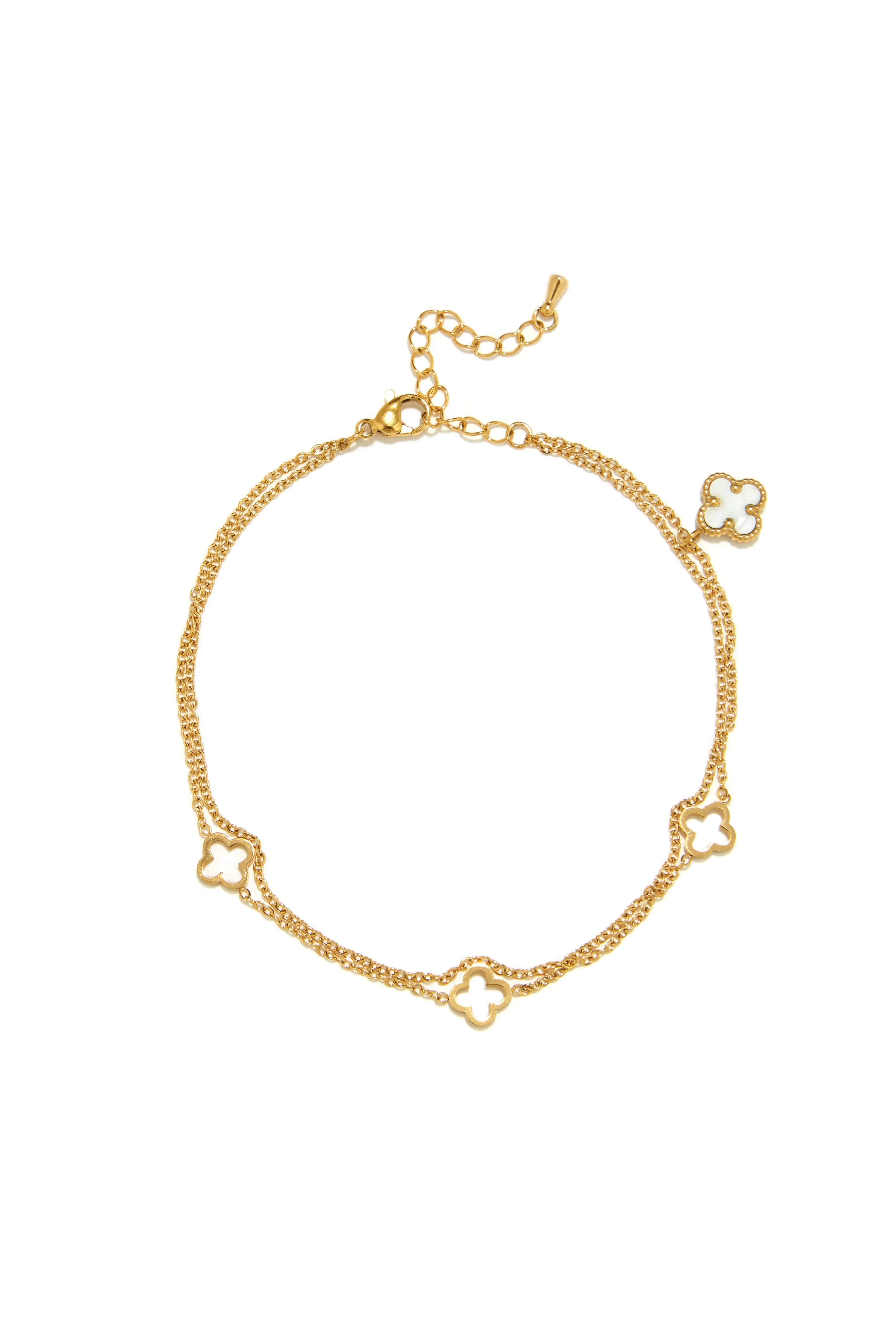 Luxe Girl Layered Anklet - Gold sold by Miss Lola