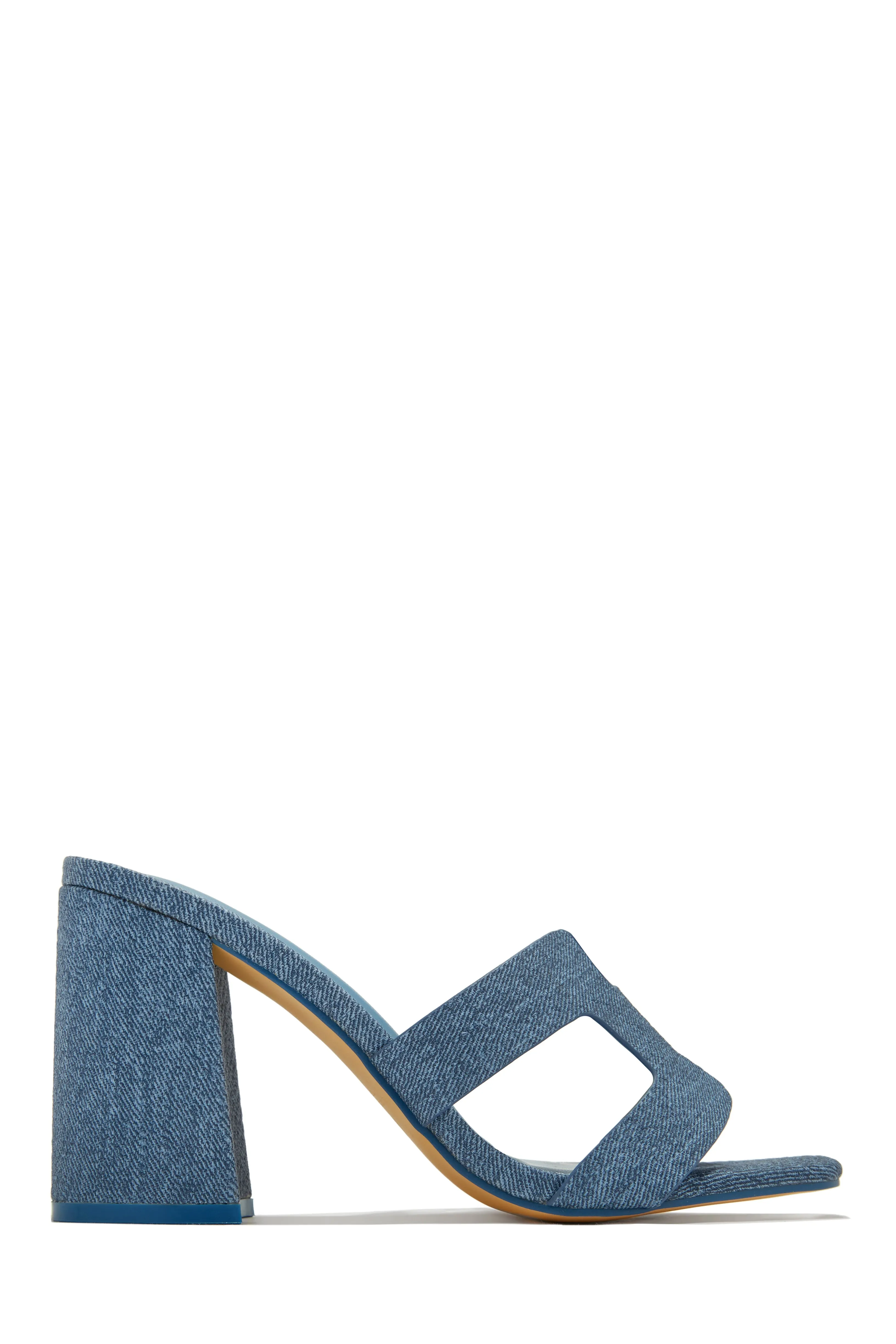 Bianka Block Mid Heels - Denim sold by Miss Lola product image thumbnail 4