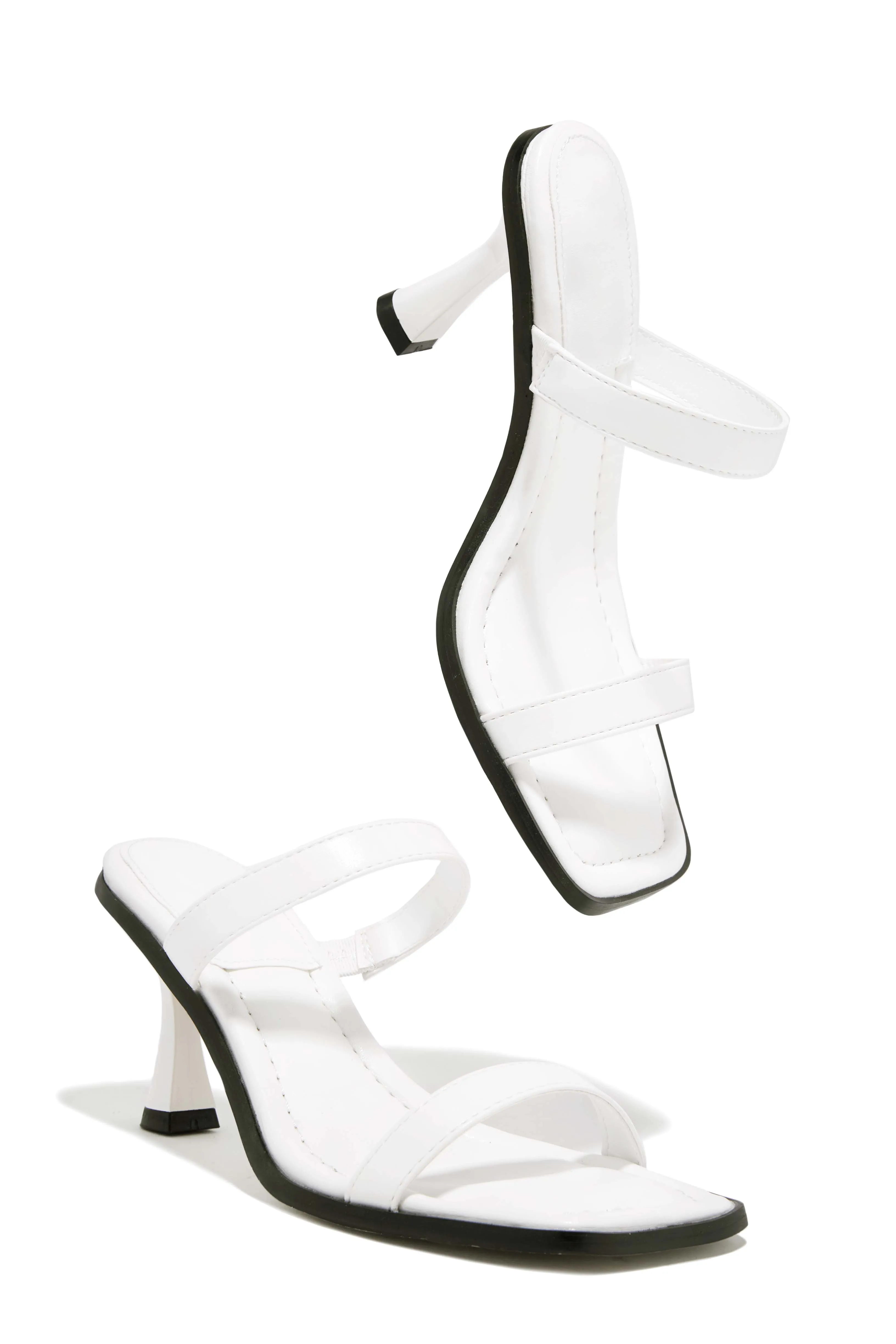 Raylen Mid Heel Mules - White sold by Miss Lola product image thumbnail 4