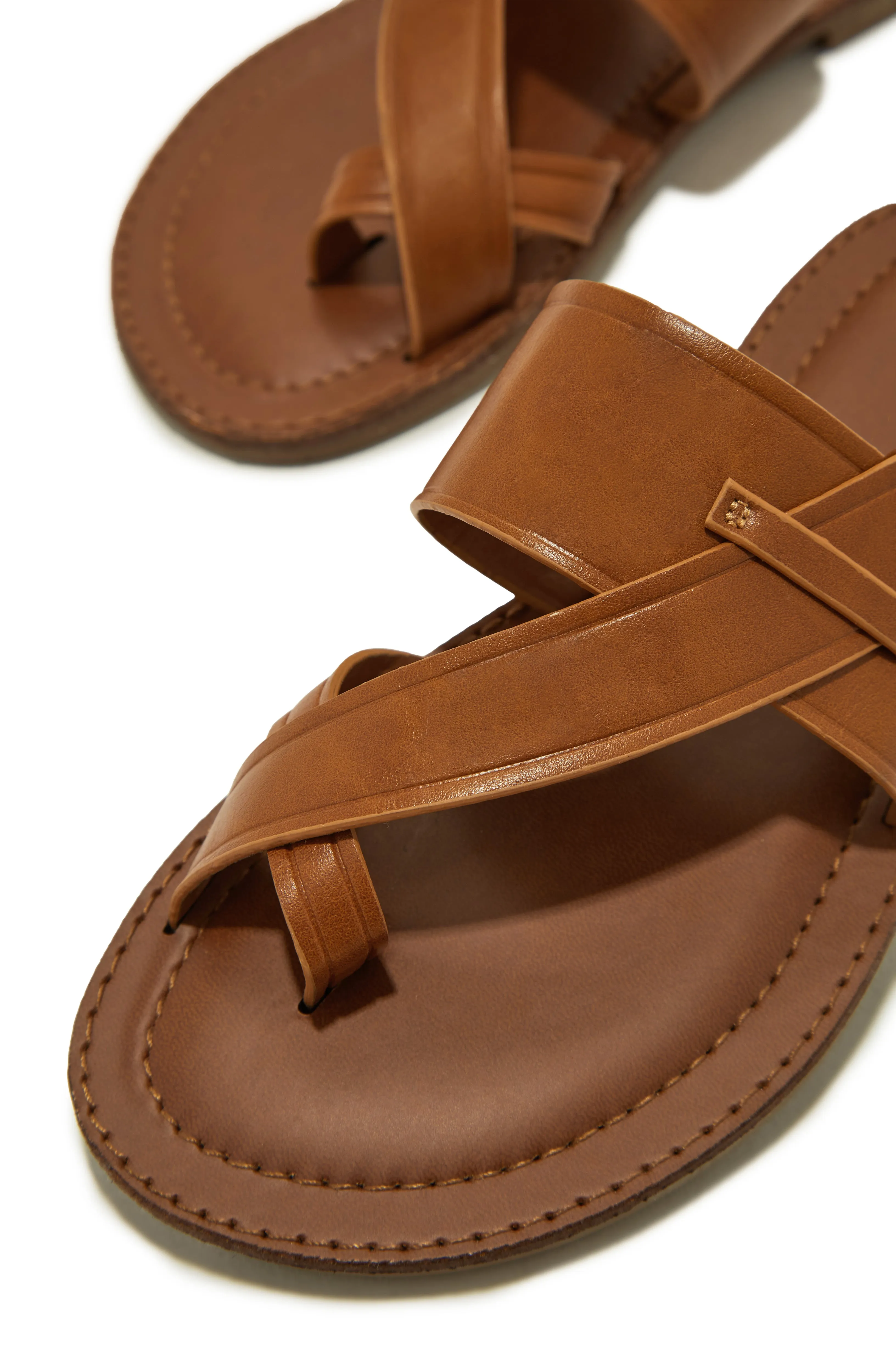 Endless Summer Flat Slip On Sandals - Tan sold by Miss Lola product image thumbnail 4