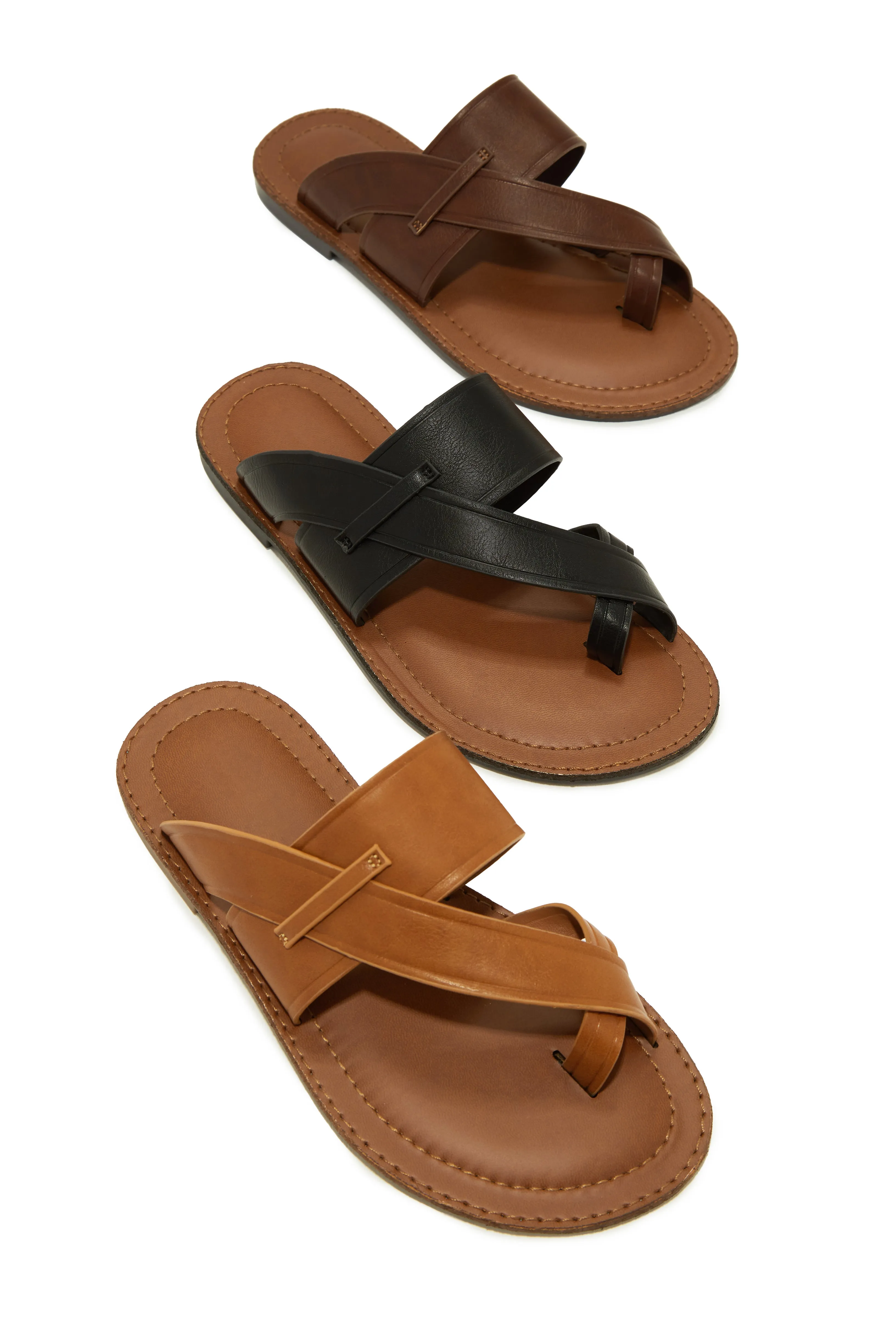 Endless Summer Flat Slip On Sandals - Tan sold by Miss Lola product image thumbnail 5