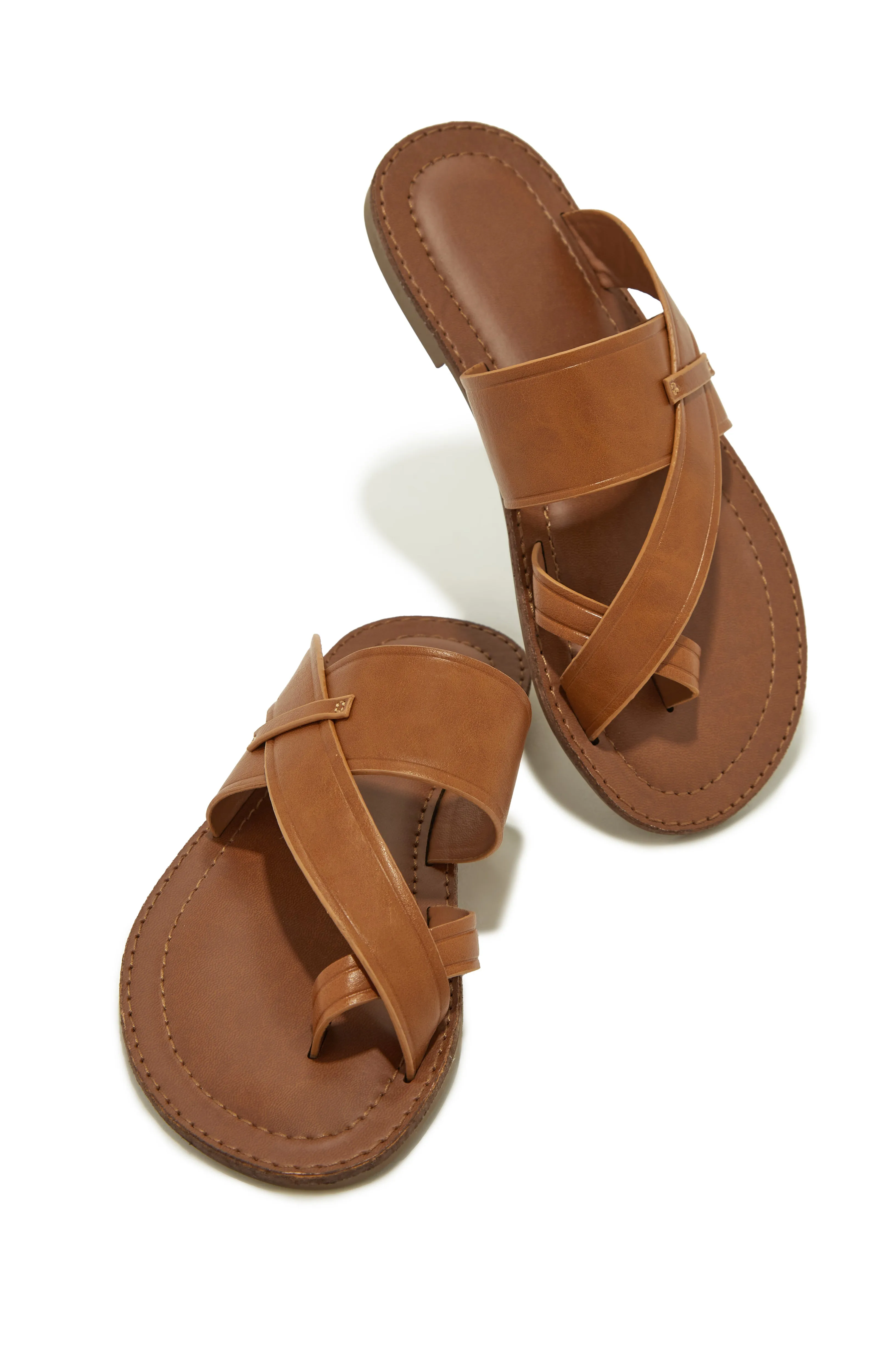 Endless Summer Flat Slip On Sandals - Tan sold by Miss Lola product image thumbnail 2