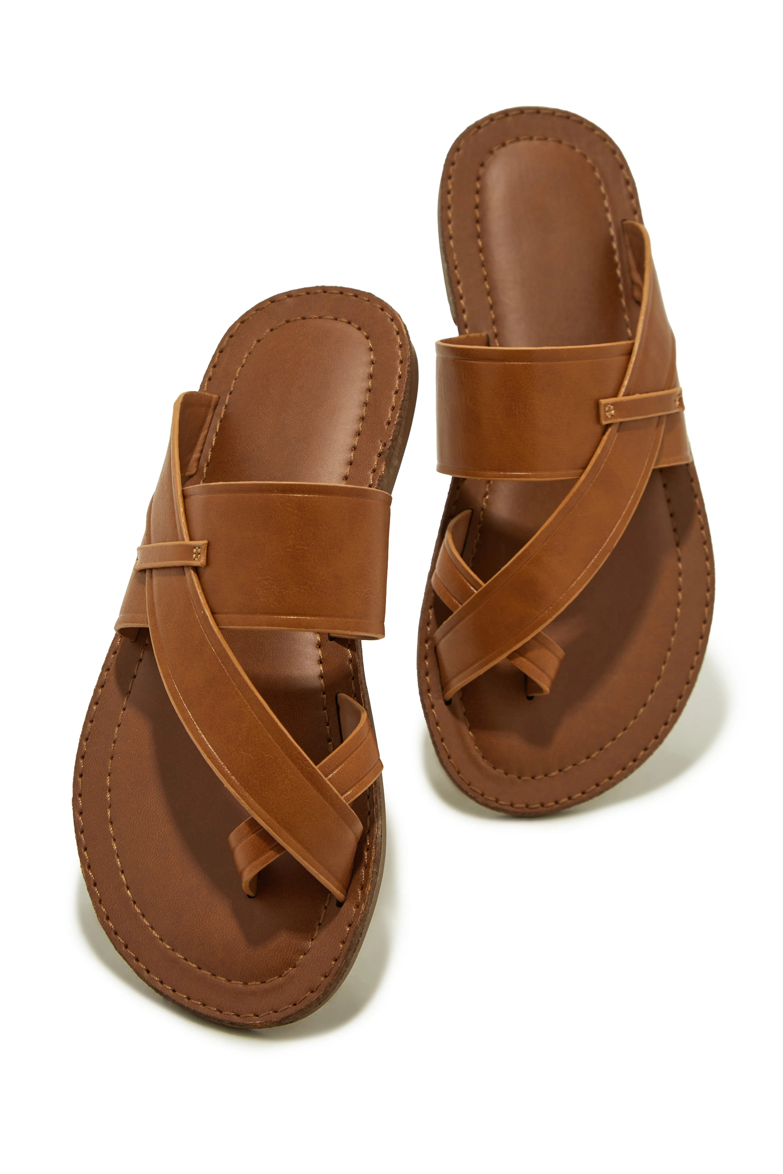 Endless Summer Flat Slip On Sandals - Tan sold by Miss Lola product image thumbnail 3