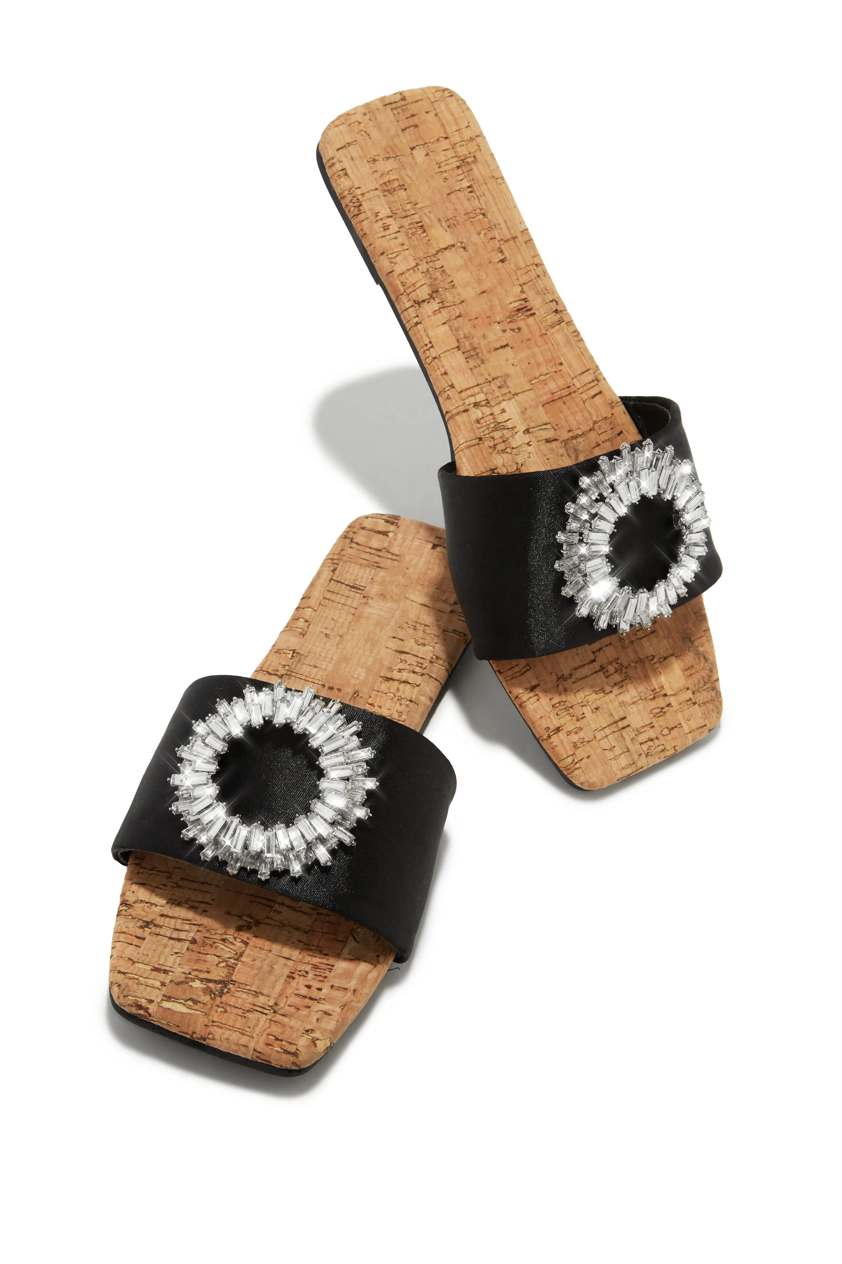 St. Tropez Getaway Embellished Slip On Sandals - Black sold by Miss Lola product image thumbnail 4