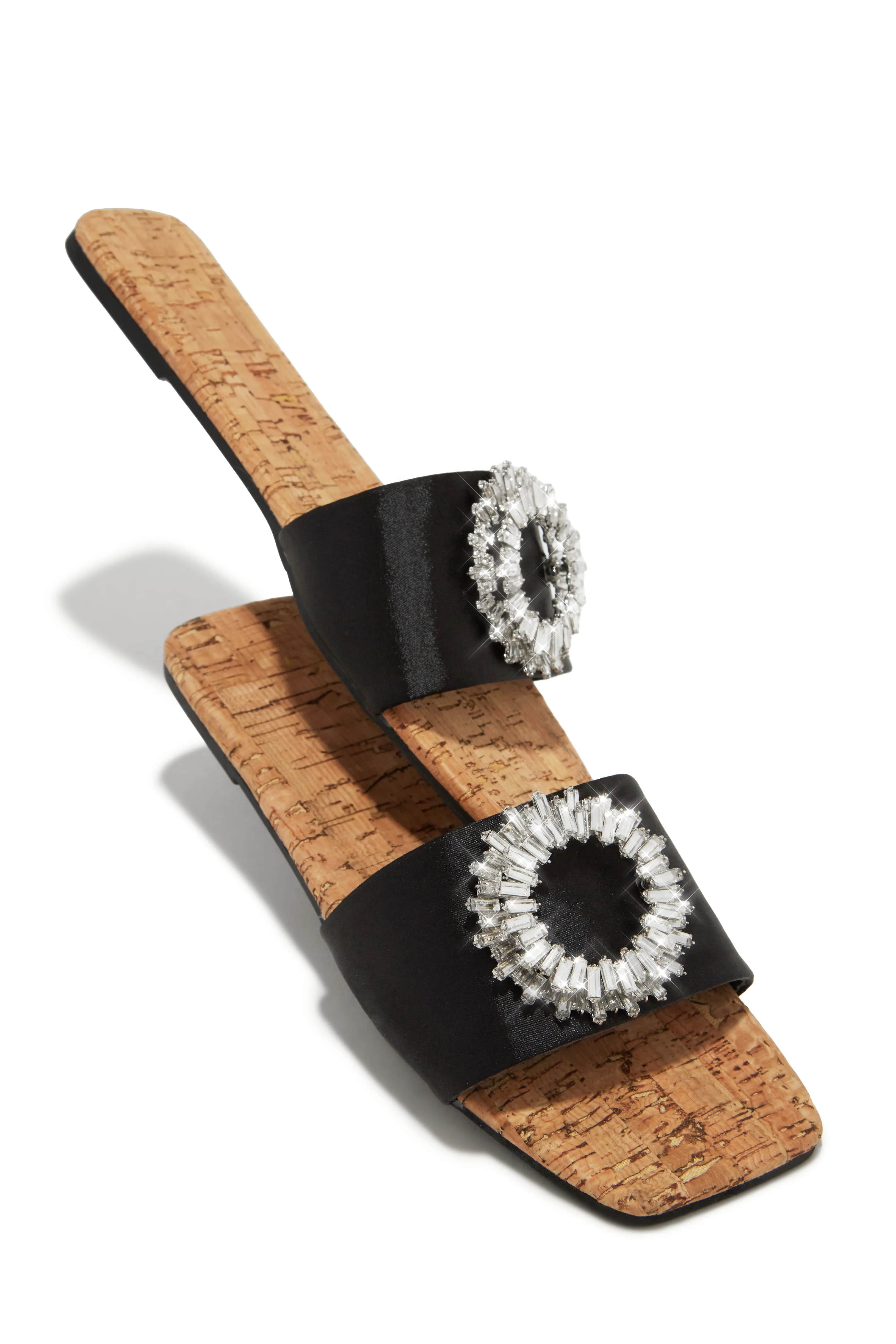 St. Tropez Getaway Embellished Slip On Sandals - Black sold by Miss Lola product image thumbnail 3