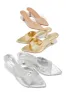 Zariah Mule Heel Pumps - Gold sold by Miss Lola