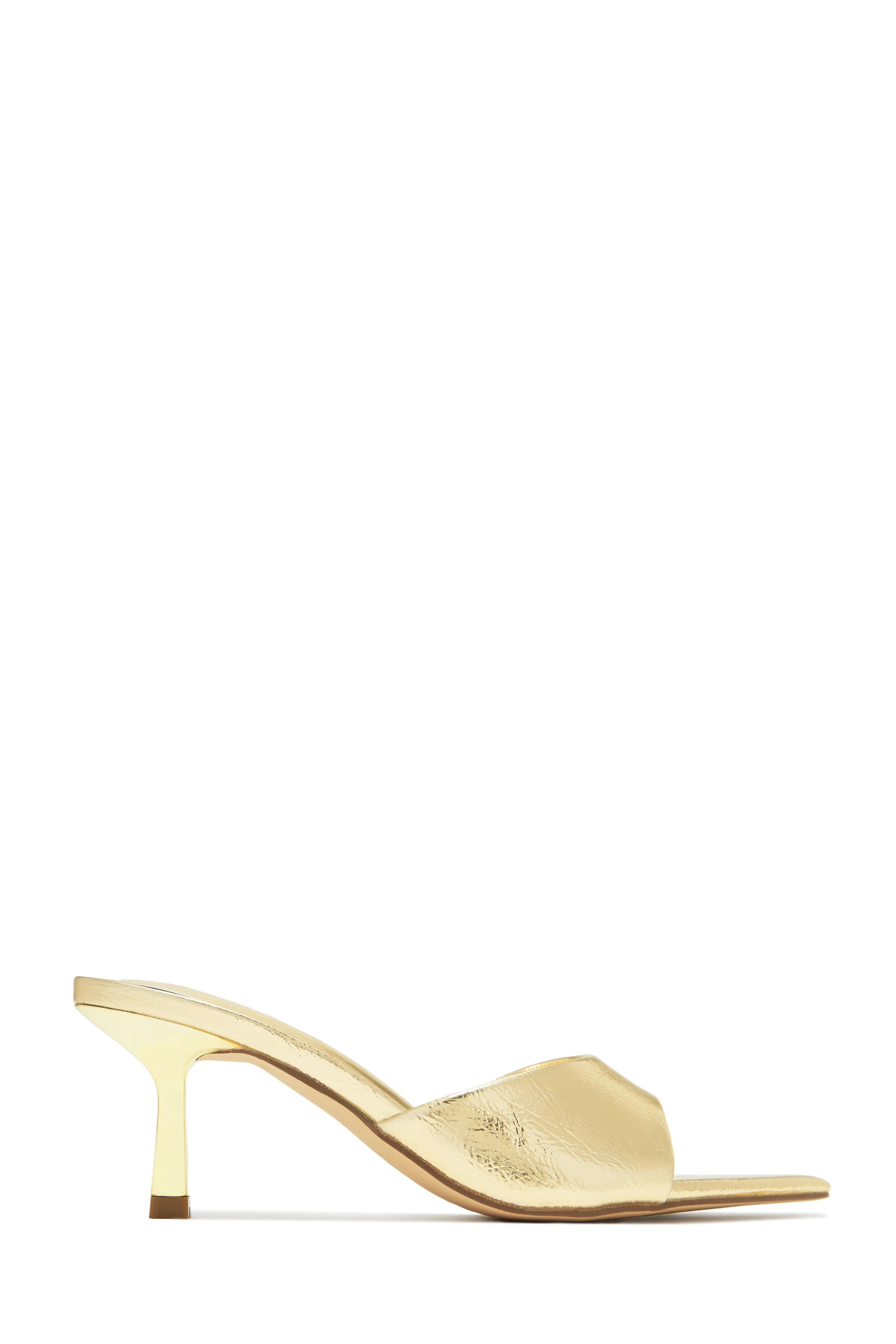 Zariah Mule Heel Pumps - Gold sold by Miss Lola product image thumbnail 4