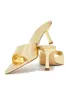 Zariah Mule Heel Pumps - Gold sold by Miss Lola