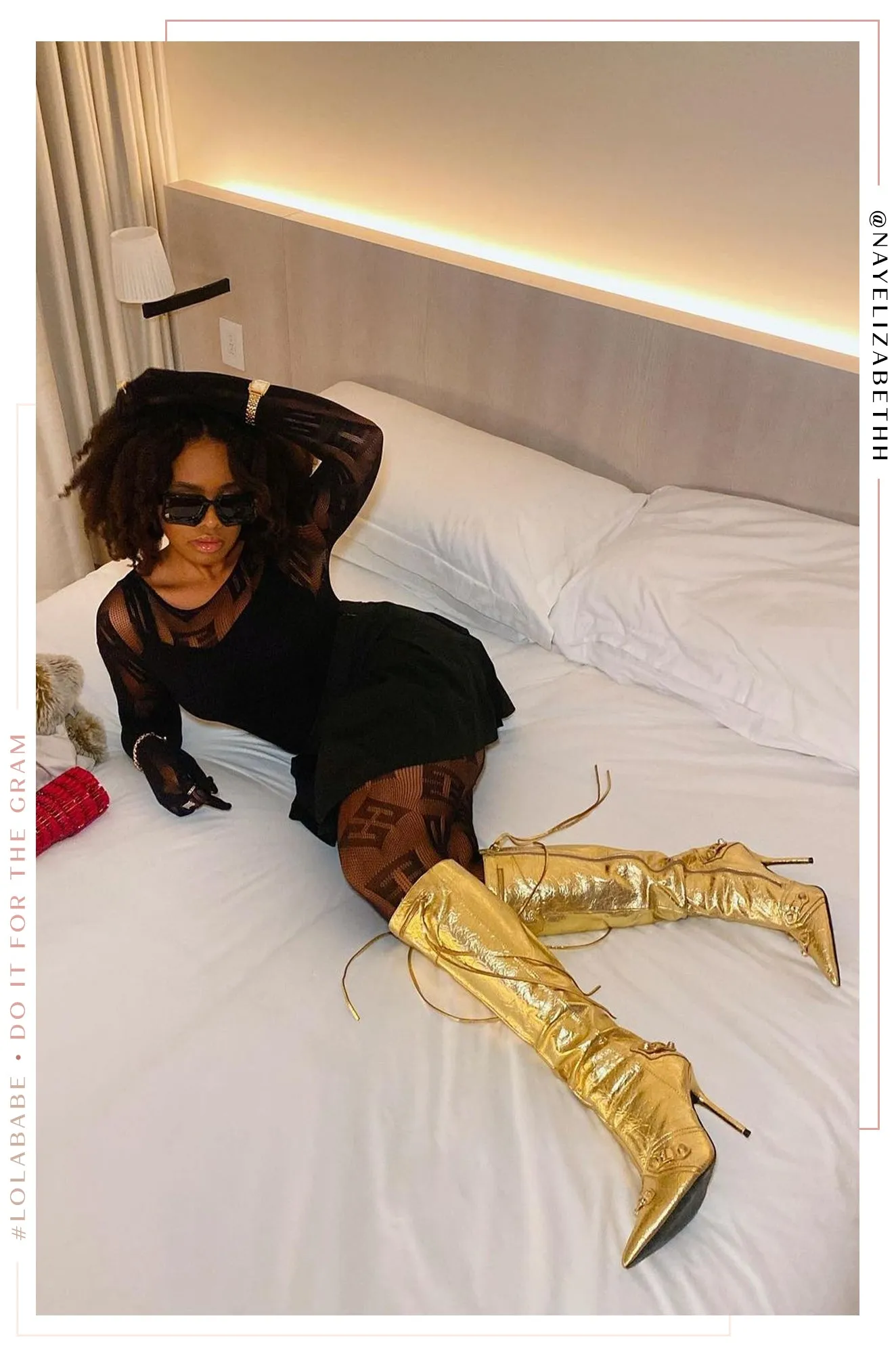 Adison Knee High Boots - Gold sold by Miss Lola product image thumbnail 2