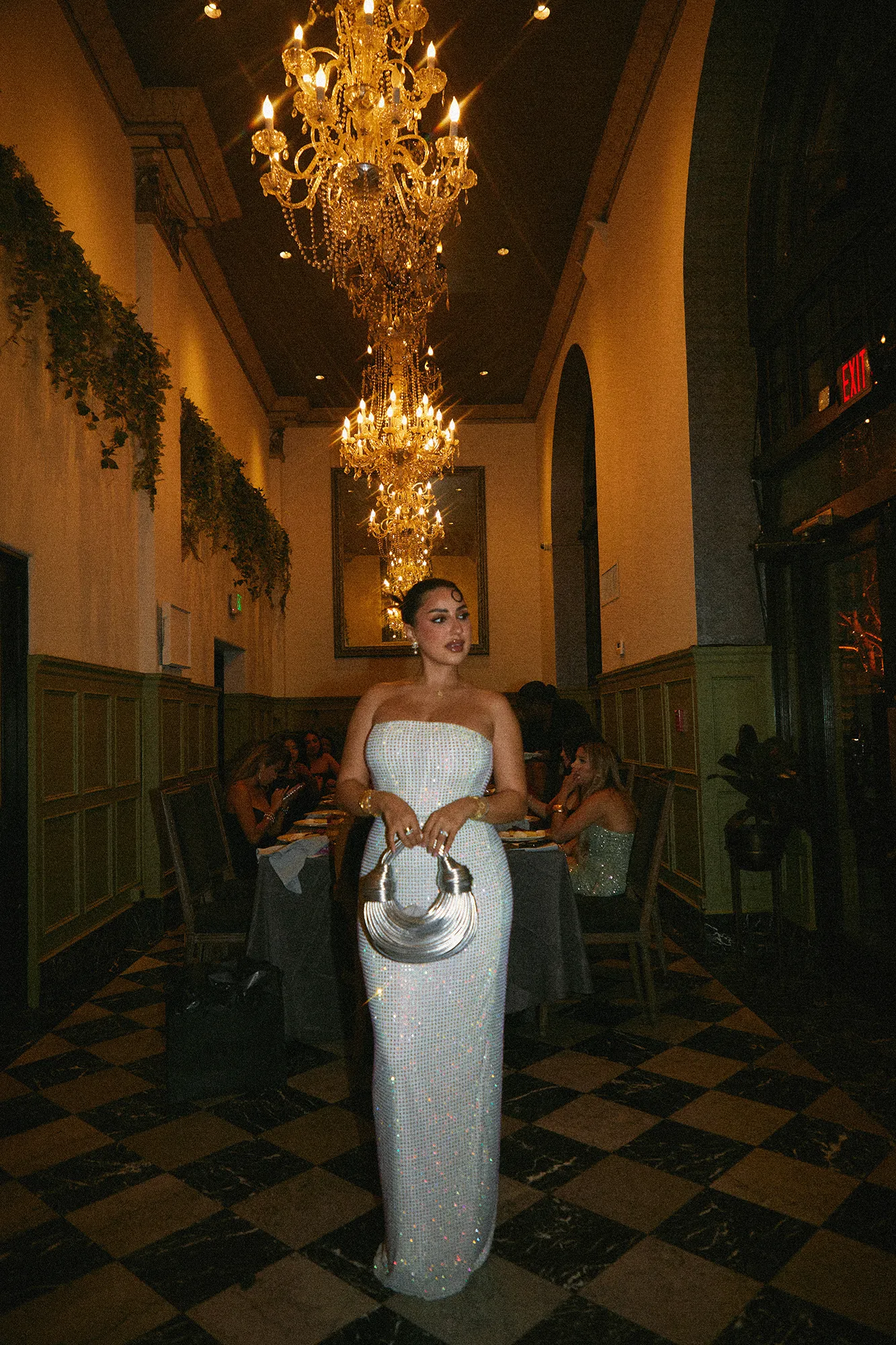 Emely Embellished Strapless Maxi Dress - White sold by Miss Lola product image thumbnail 2