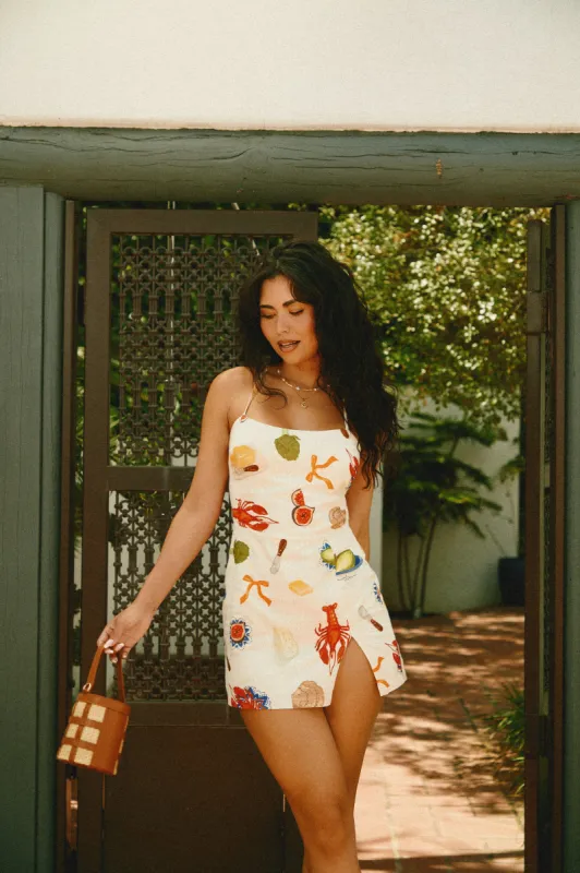 Mia Mini Dress - Multi Print sold by Miss Lola