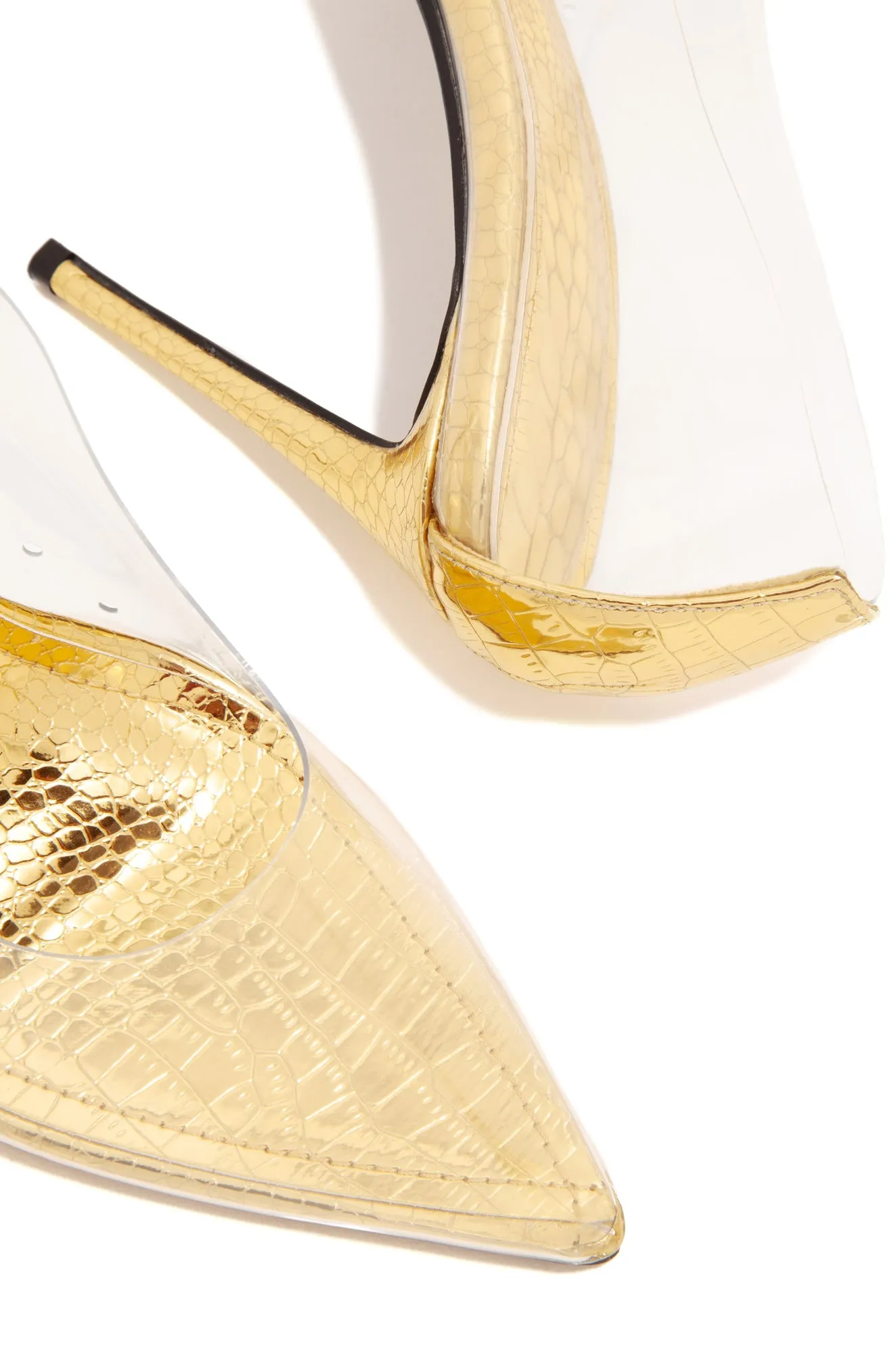 Girl On Point Clear High Heel Pumps - Gold sold by Miss Lola product image thumbnail 3