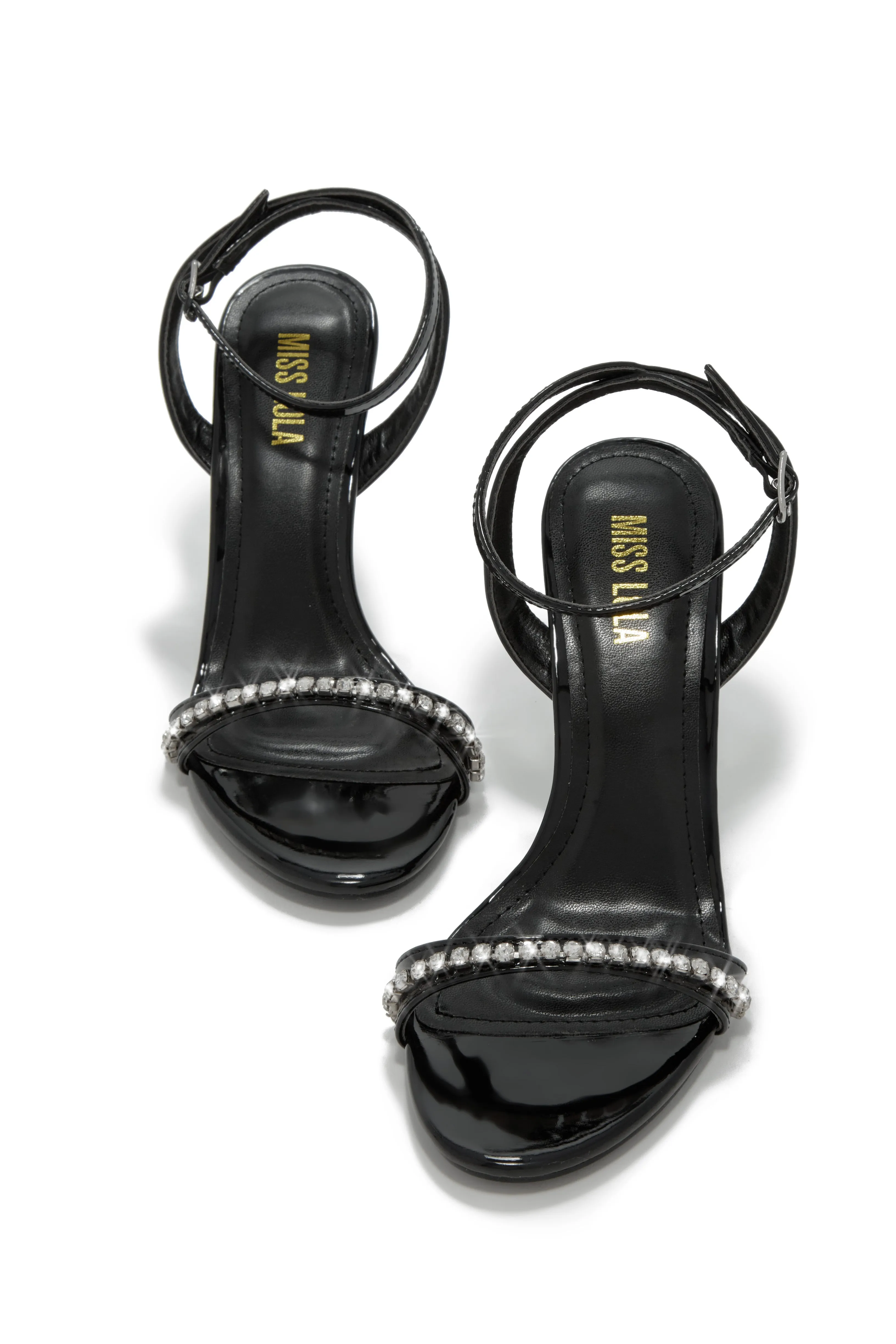 First Date Ankle Strap High Heels - Black sold by Miss Lola product image thumbnail 2