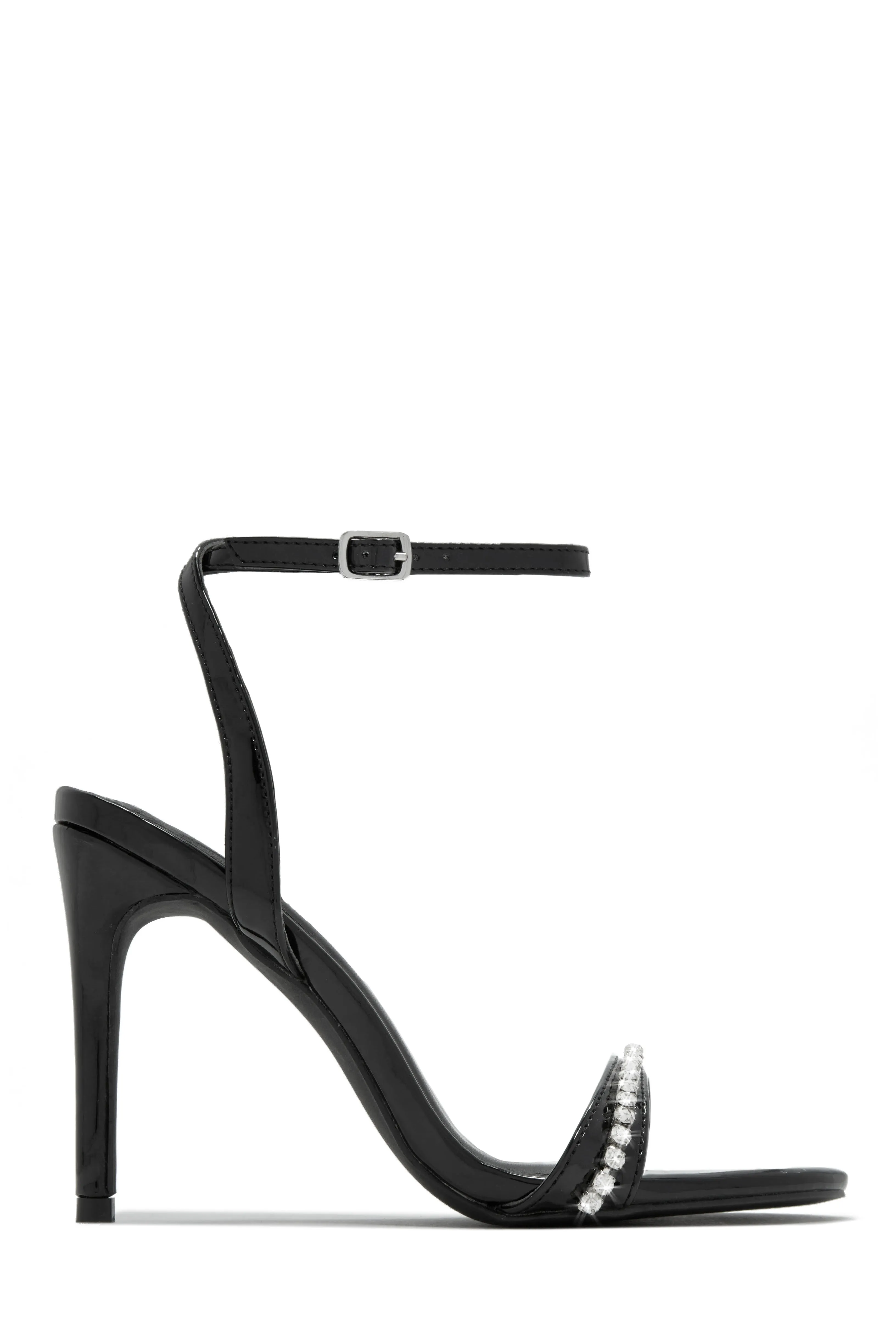 First Date Ankle Strap High Heels - Black sold by Miss Lola product image thumbnail 3