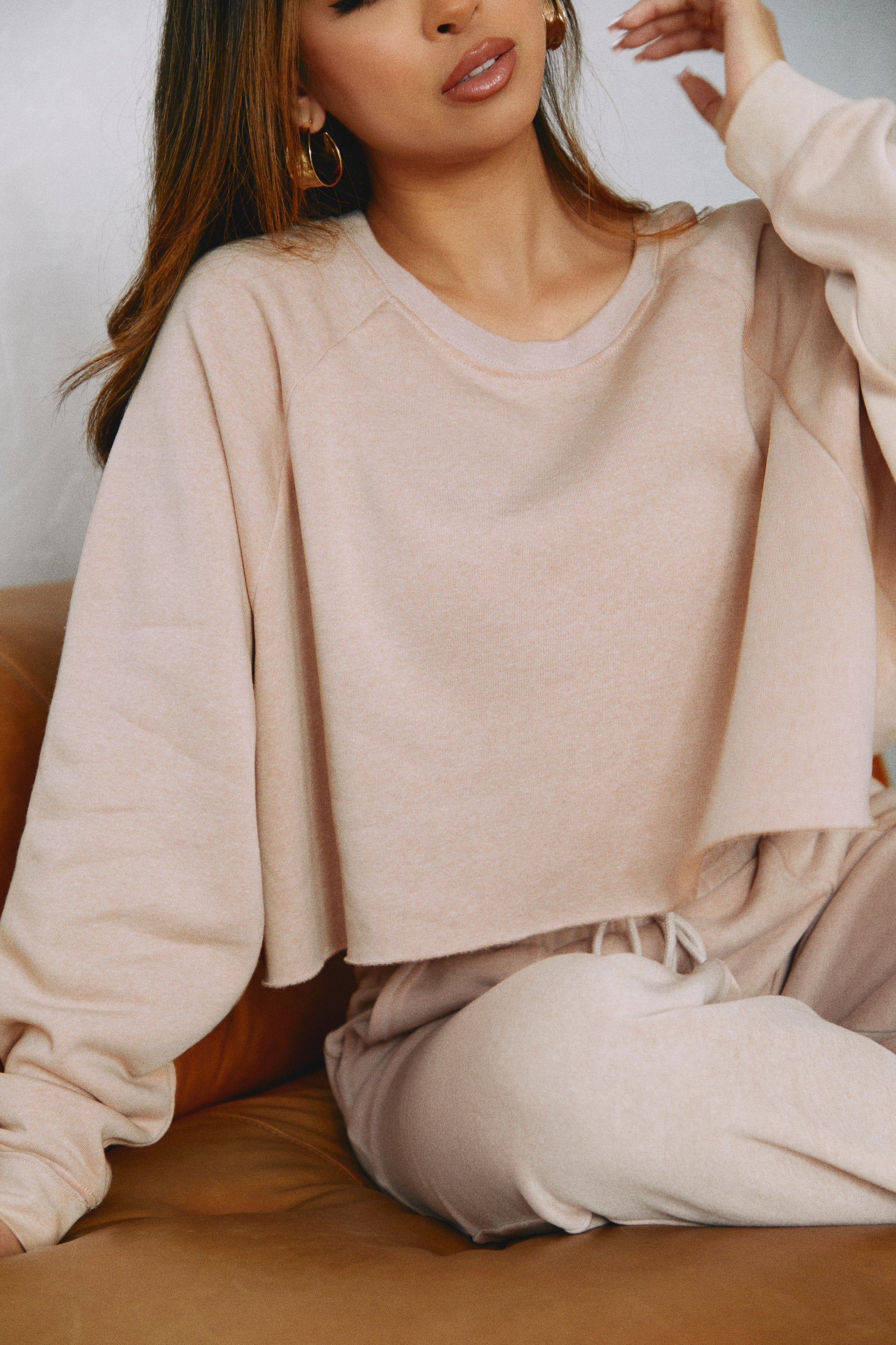 Cozy Moments Crop Sweater - Nude sold by Miss Lola product image thumbnail 5
