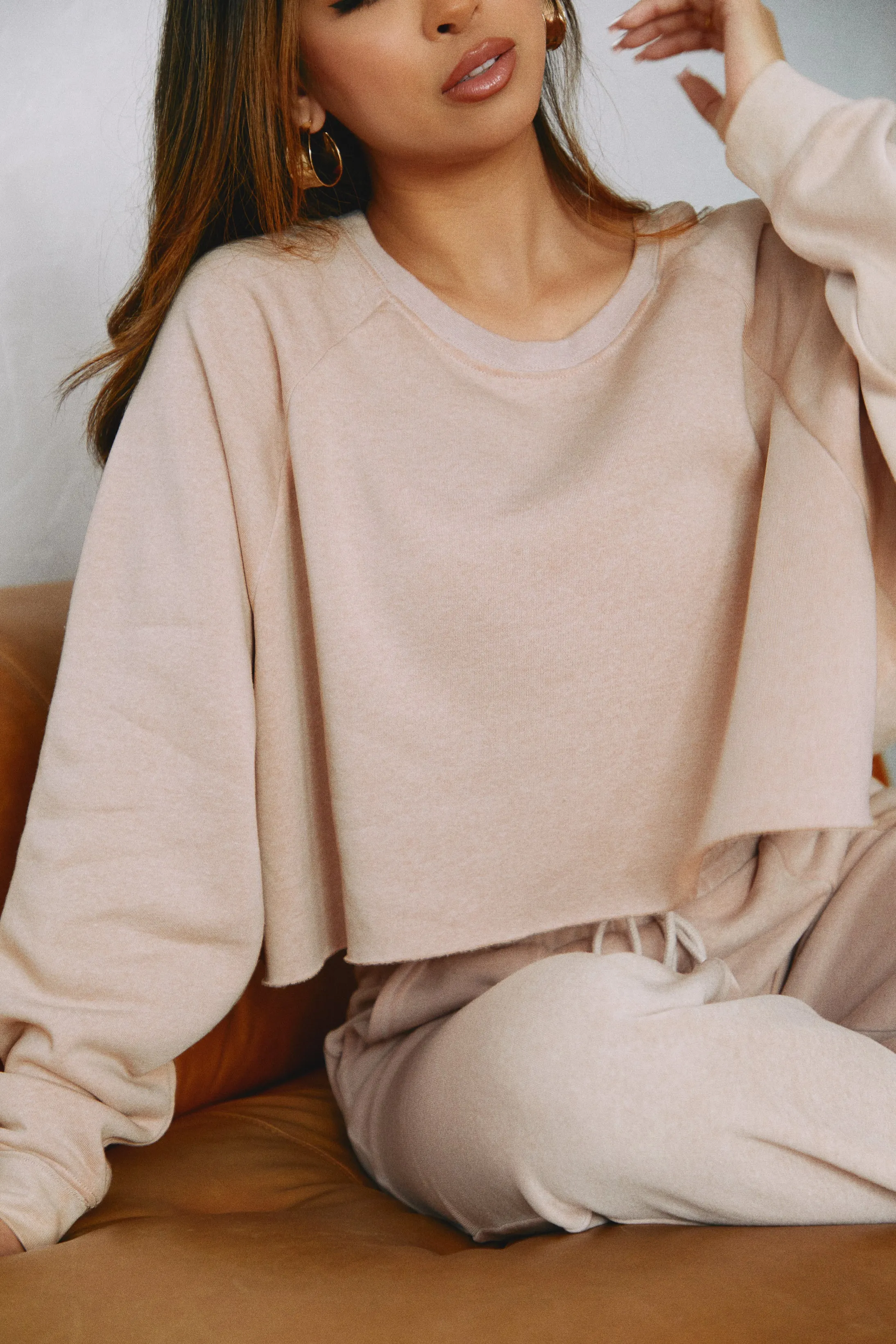Cozy Moments Crop Sweater - Nude sold by Miss Lola product image thumbnail 5