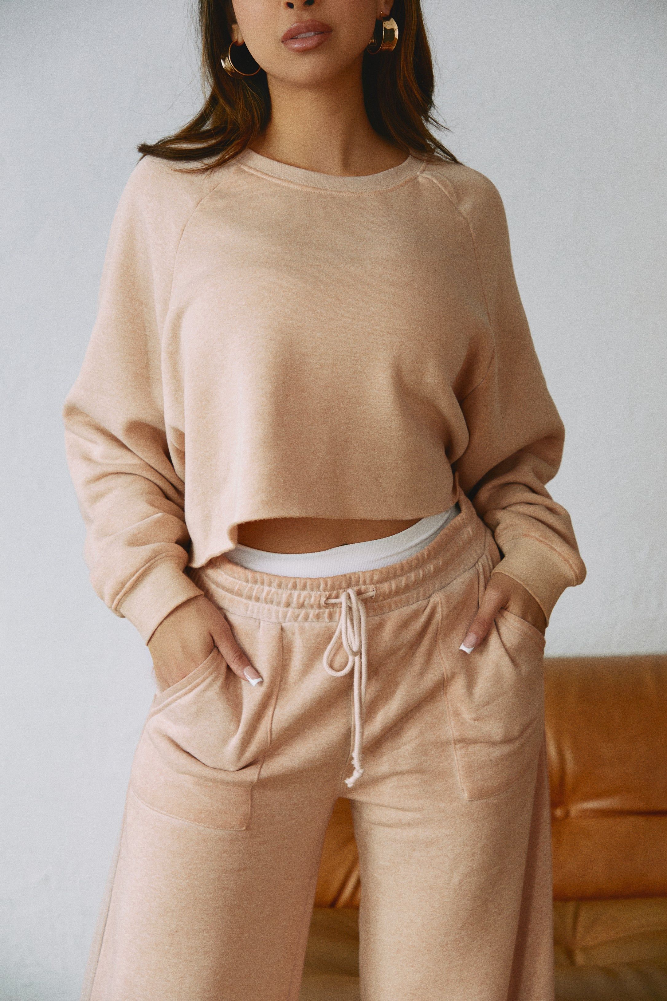 Cozy Moments Crop Sweater - Nude sold by Miss Lola product image thumbnail 3