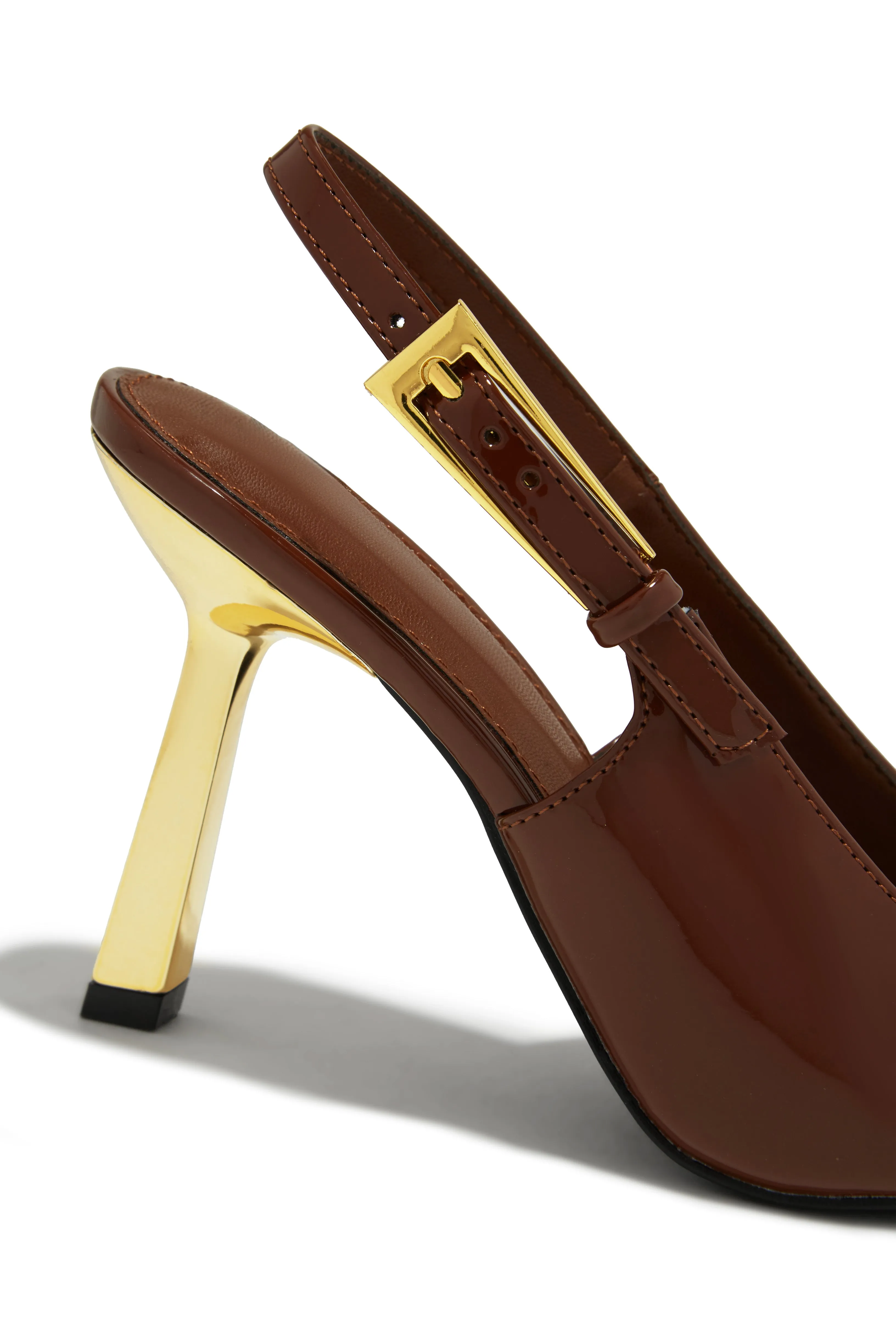 Charlotte Slingback Pumps - Brown sold by Miss Lola product image thumbnail 3