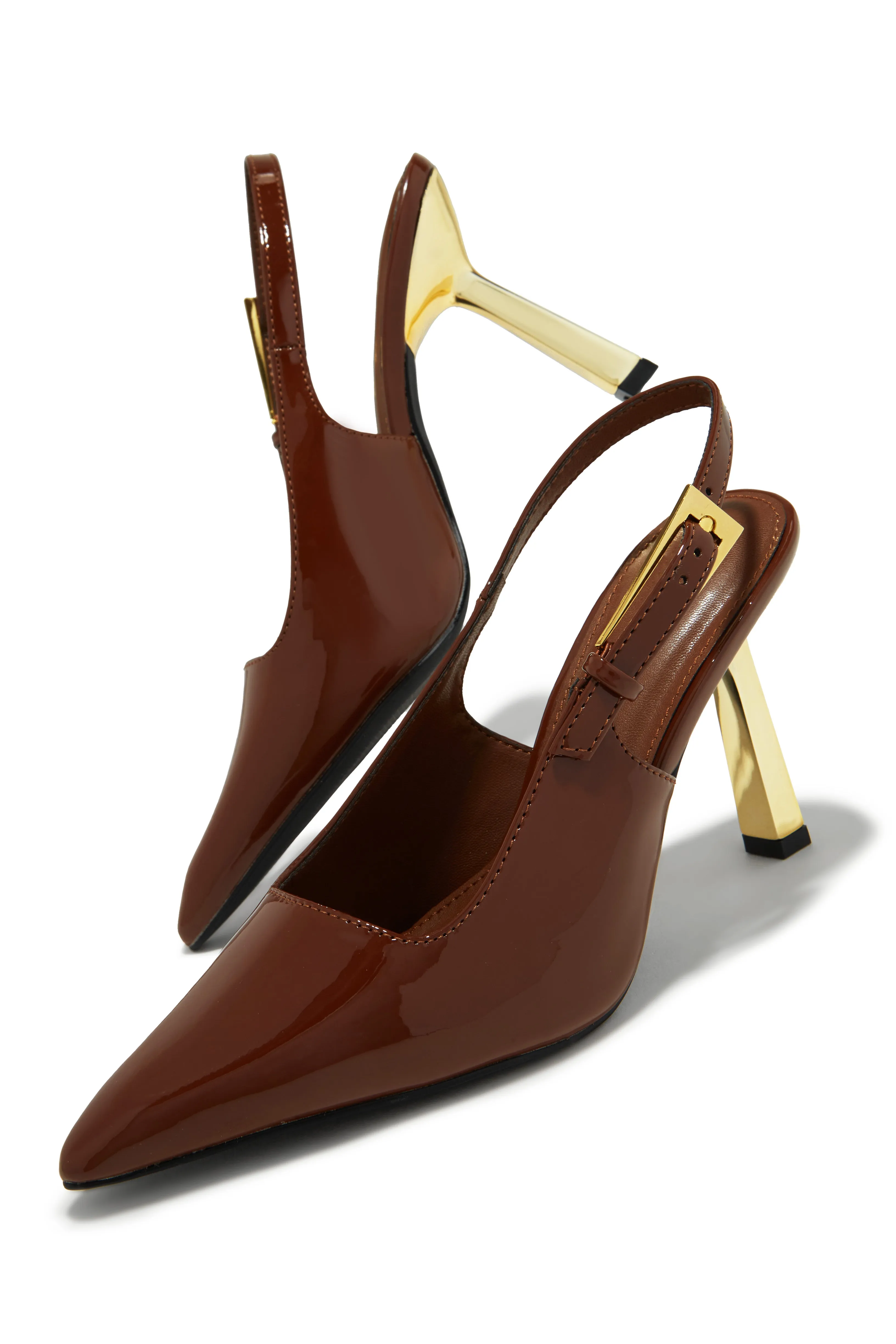 Charlotte Slingback Pumps - Brown sold by Miss Lola product image thumbnail 2