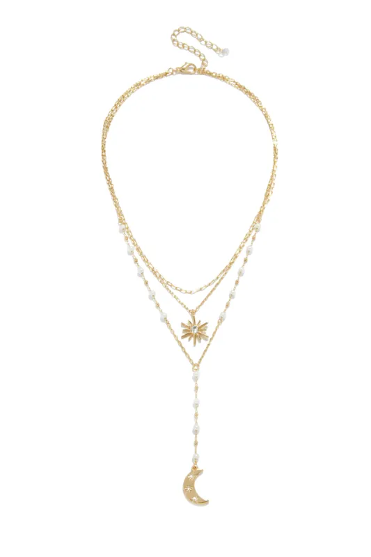 Stellia Layered Necklace - Gold sold by Miss Lola