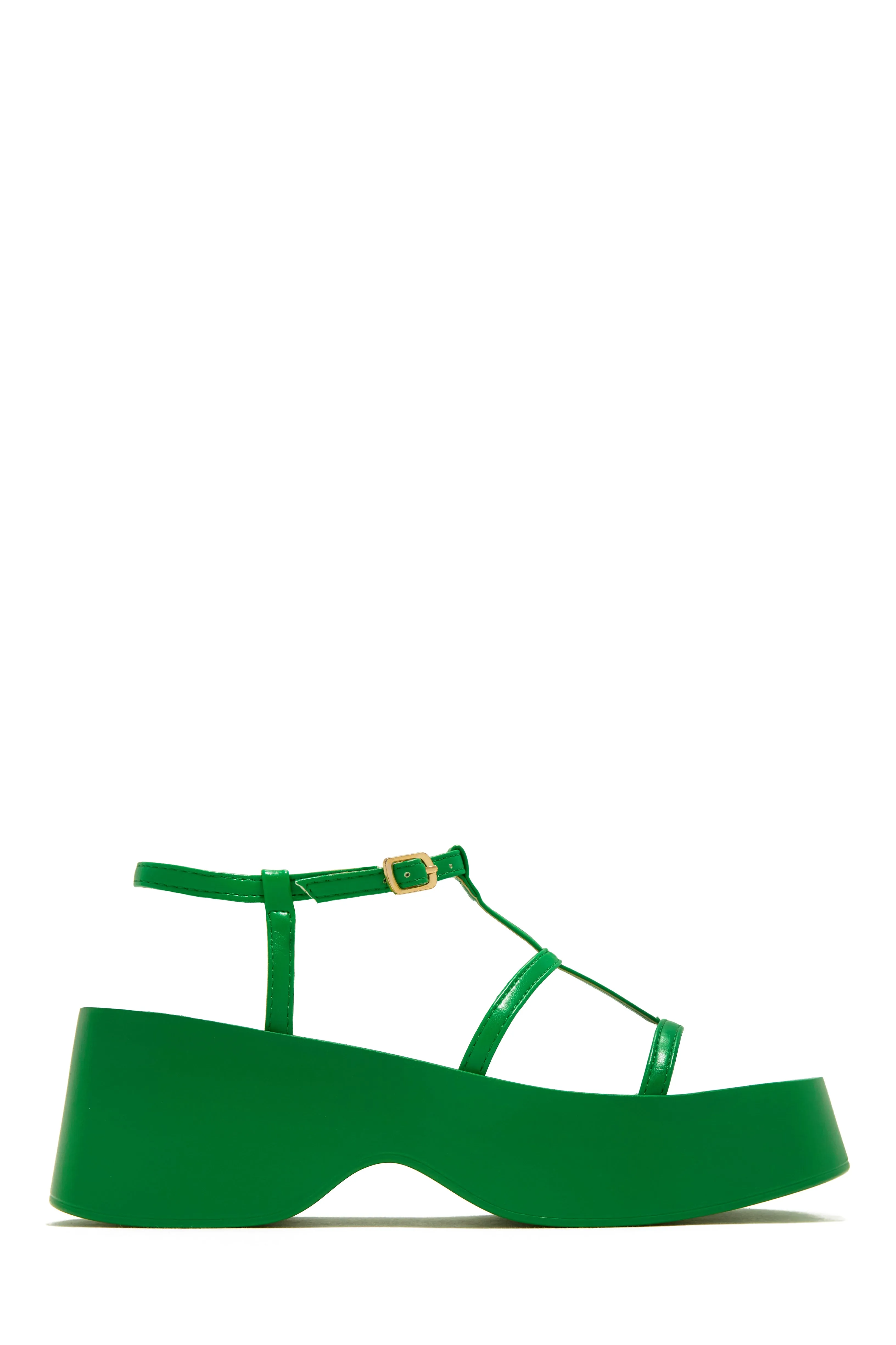 Beach Trip Flat Platform Sandals - Green sold by Miss Lola product image thumbnail 3