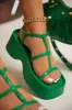 Beach Trip Flat Platform Sandals - Green sold by Miss Lola