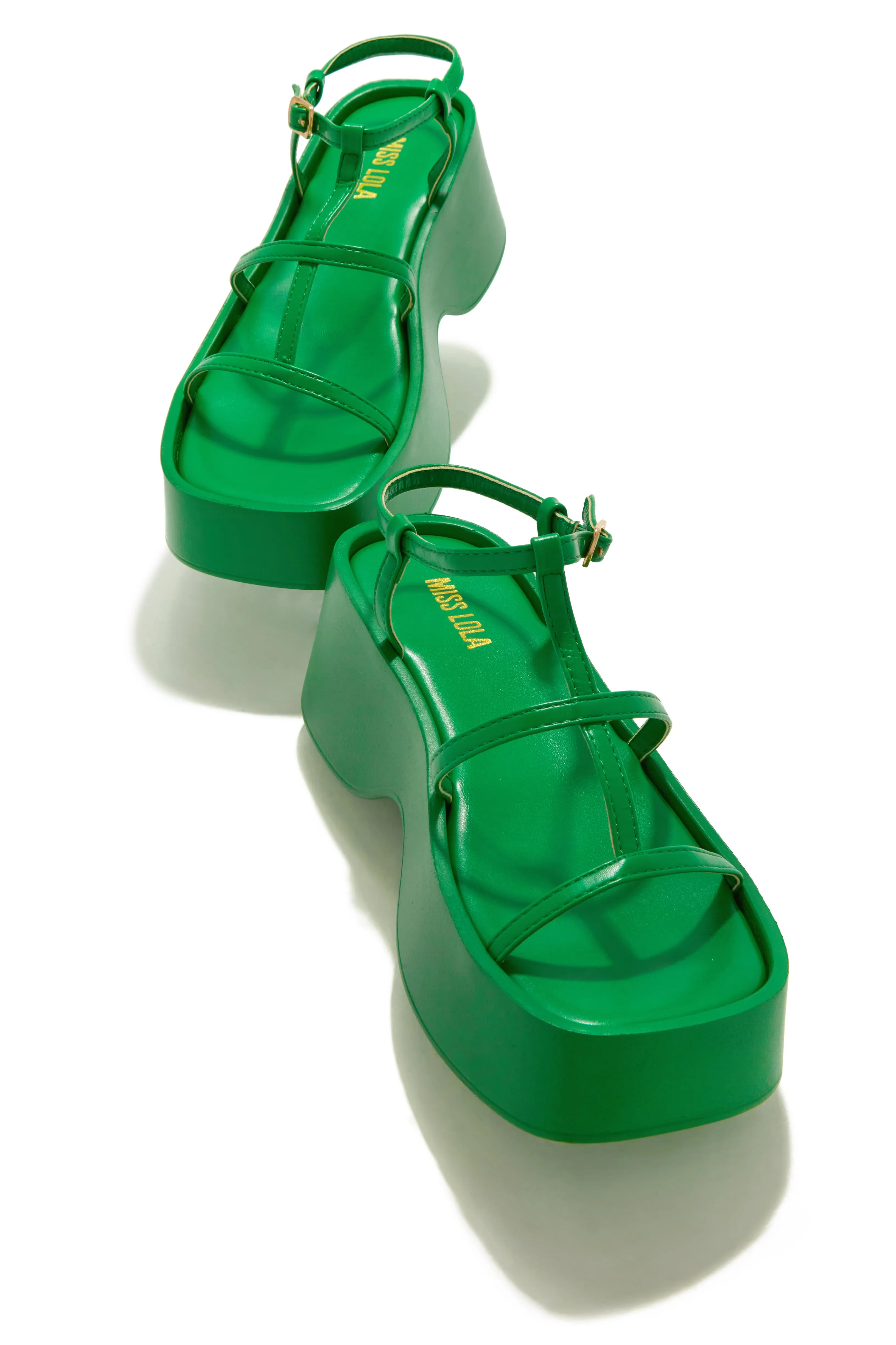 Beach Trip Flat Platform Sandals - Green sold by Miss Lola product image thumbnail 2