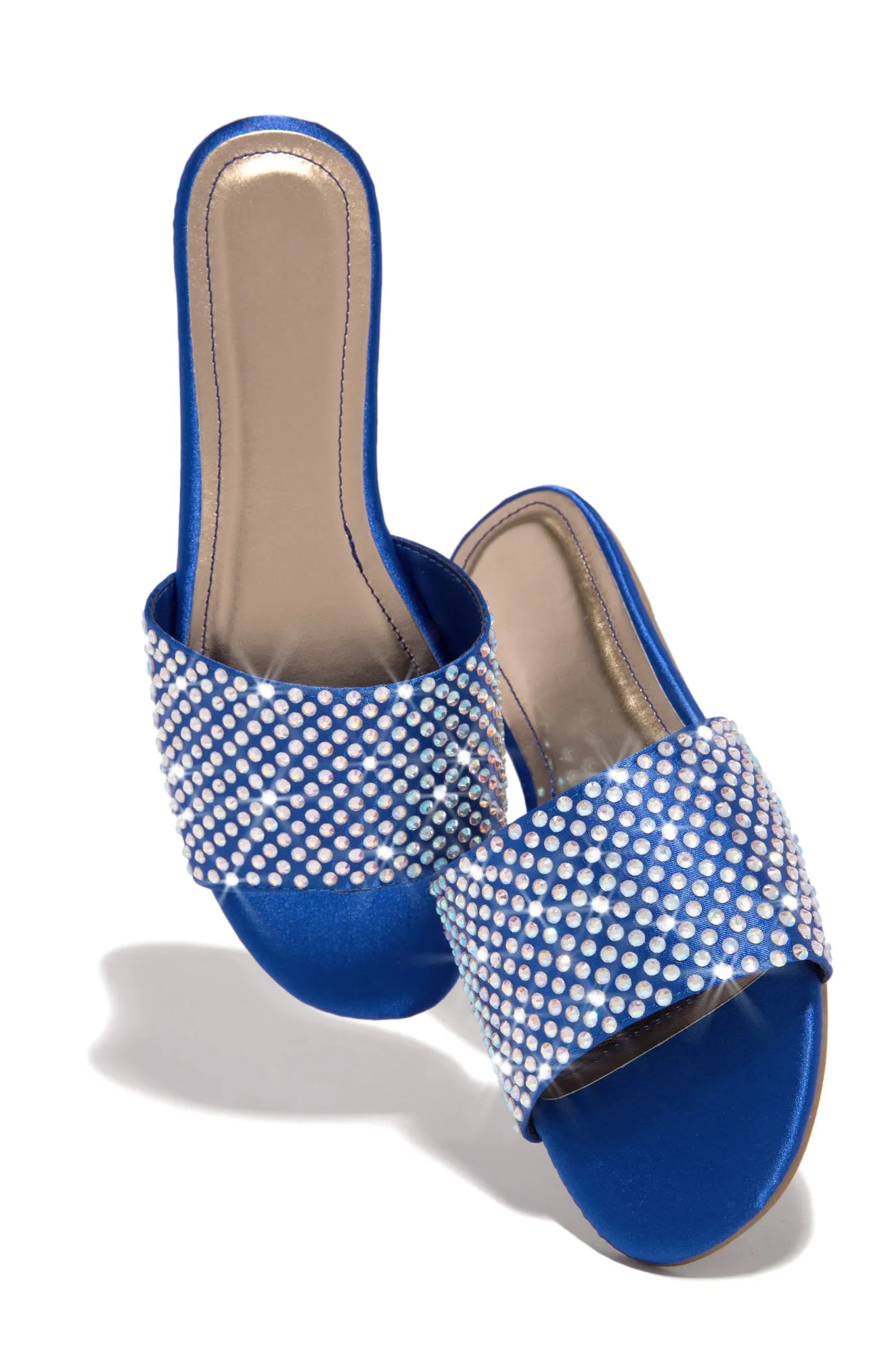Ula Embellished Slip On Sandals - Blue sold by Miss Lola product image thumbnail 5