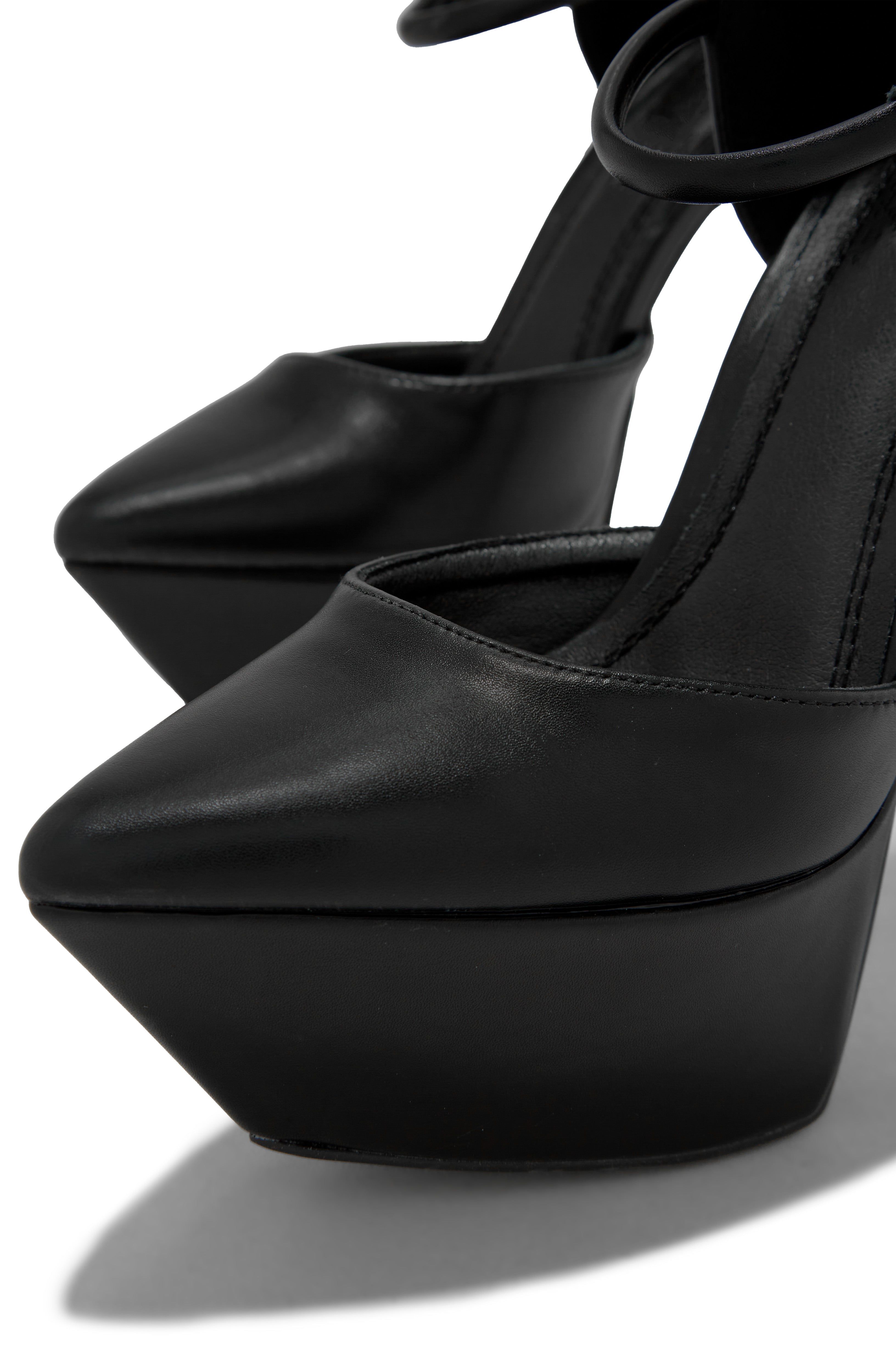 Giada Platform High Heels - Black sold by Miss Lola product image thumbnail 4