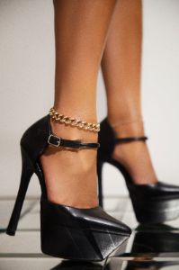 Giada Platform High Heels - Black sold by Miss Lola
