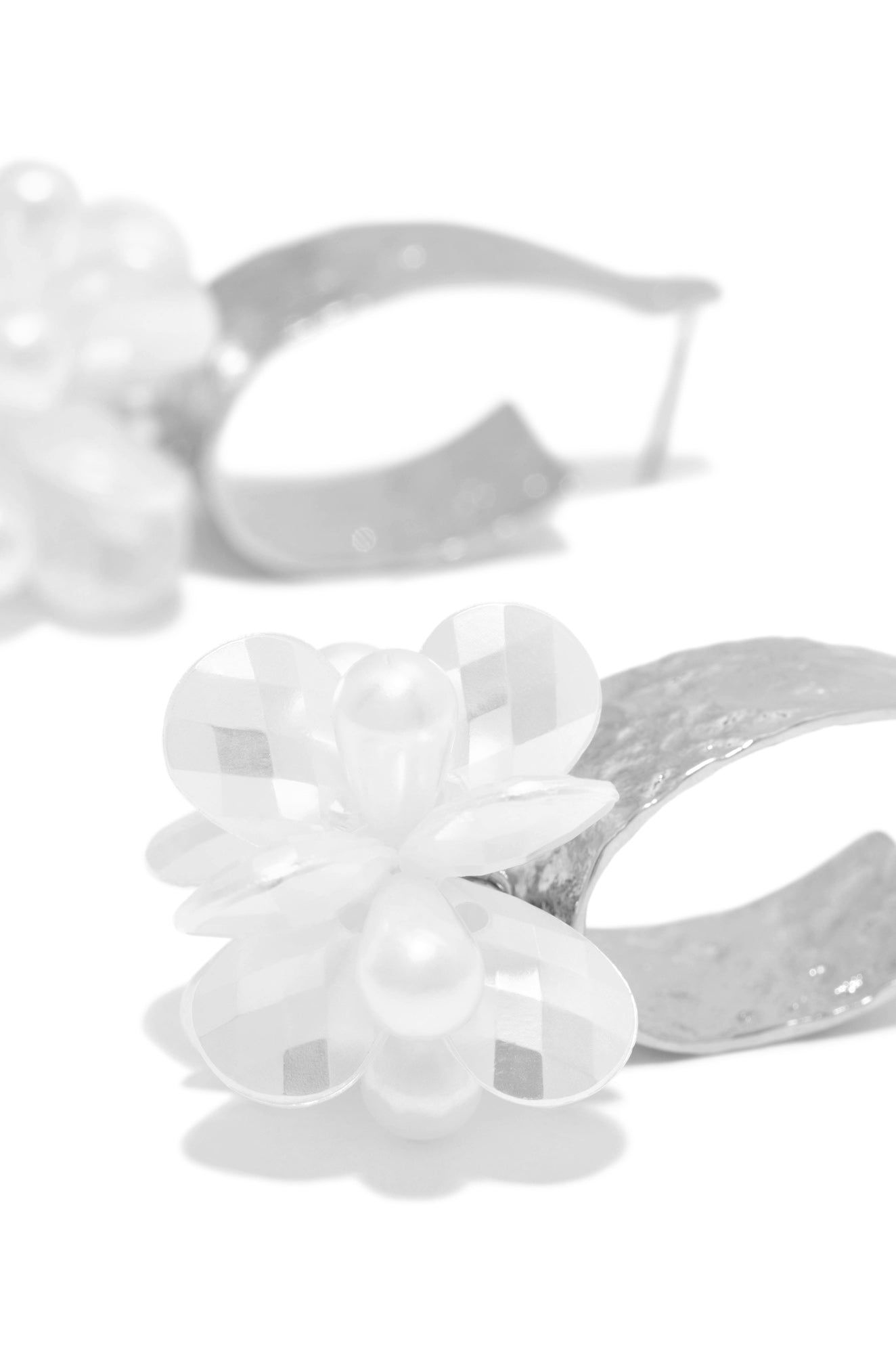 Aneira Faux Pearl Dangle Earring - Silver sold by Miss Lola product image thumbnail 3