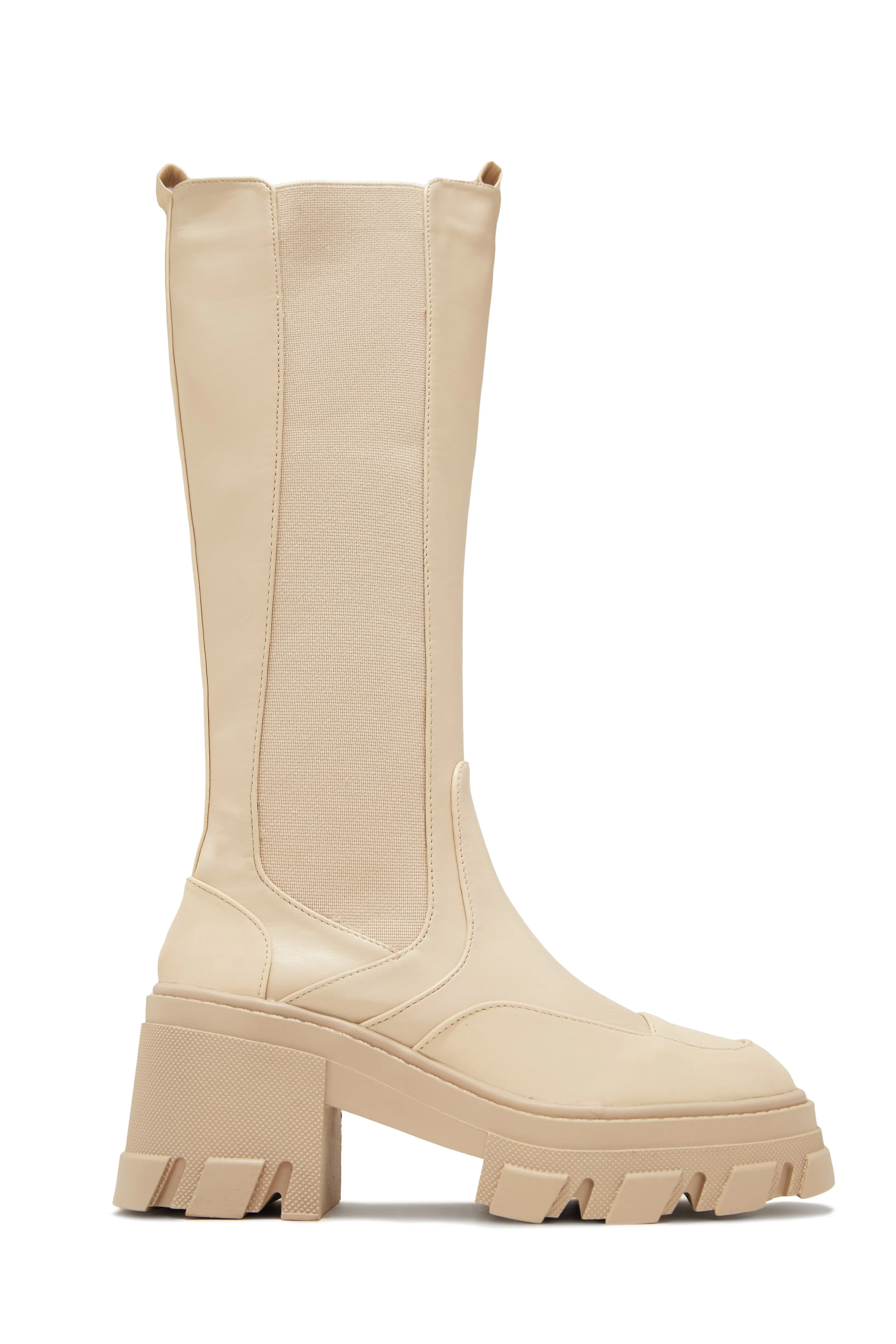 Leonie Combat Boots - Cream sold by Miss Lola product image thumbnail 2