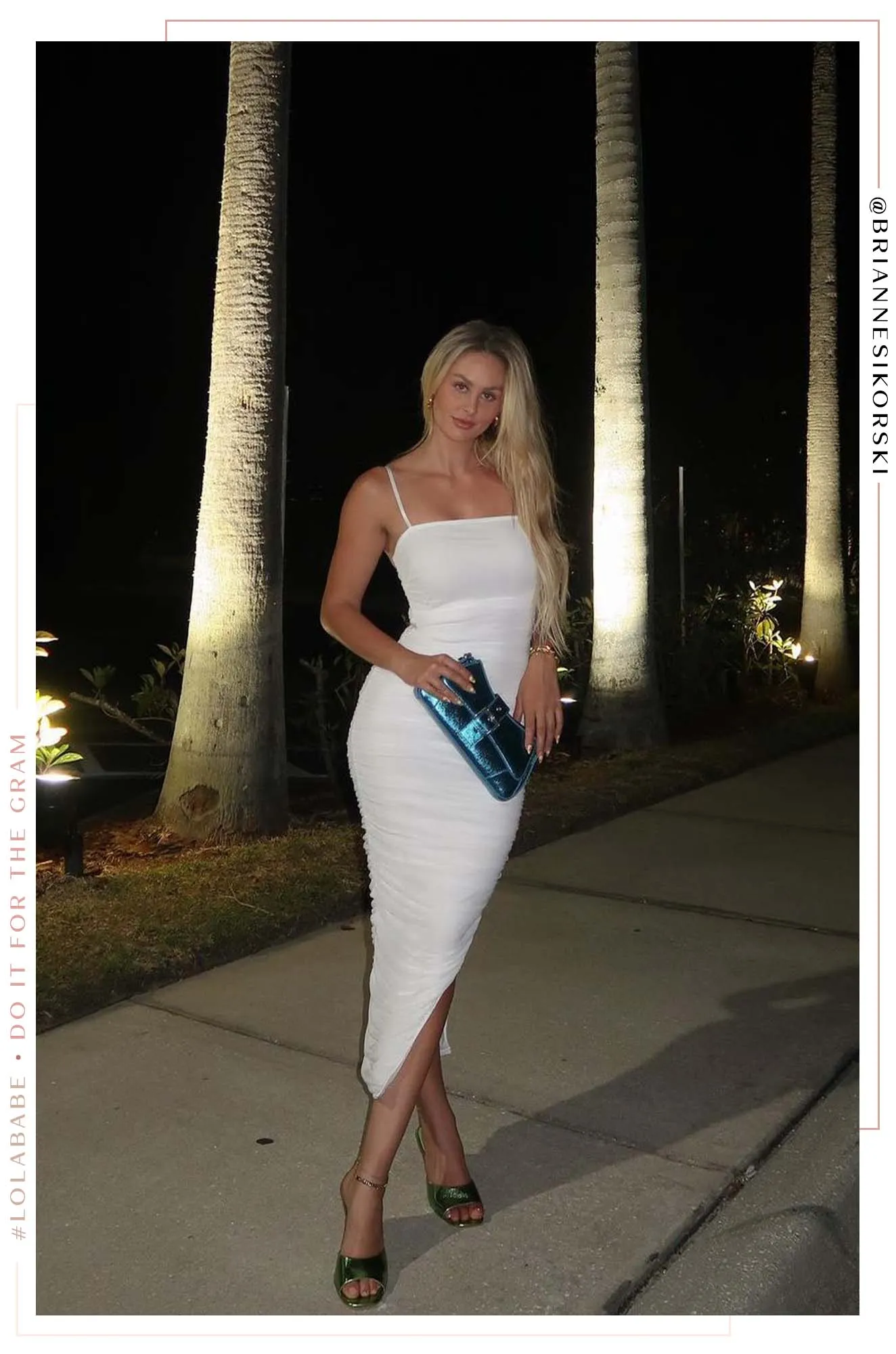 Analei Ruched Mesh Midi Dress - White sold by Miss Lola product image thumbnail 3