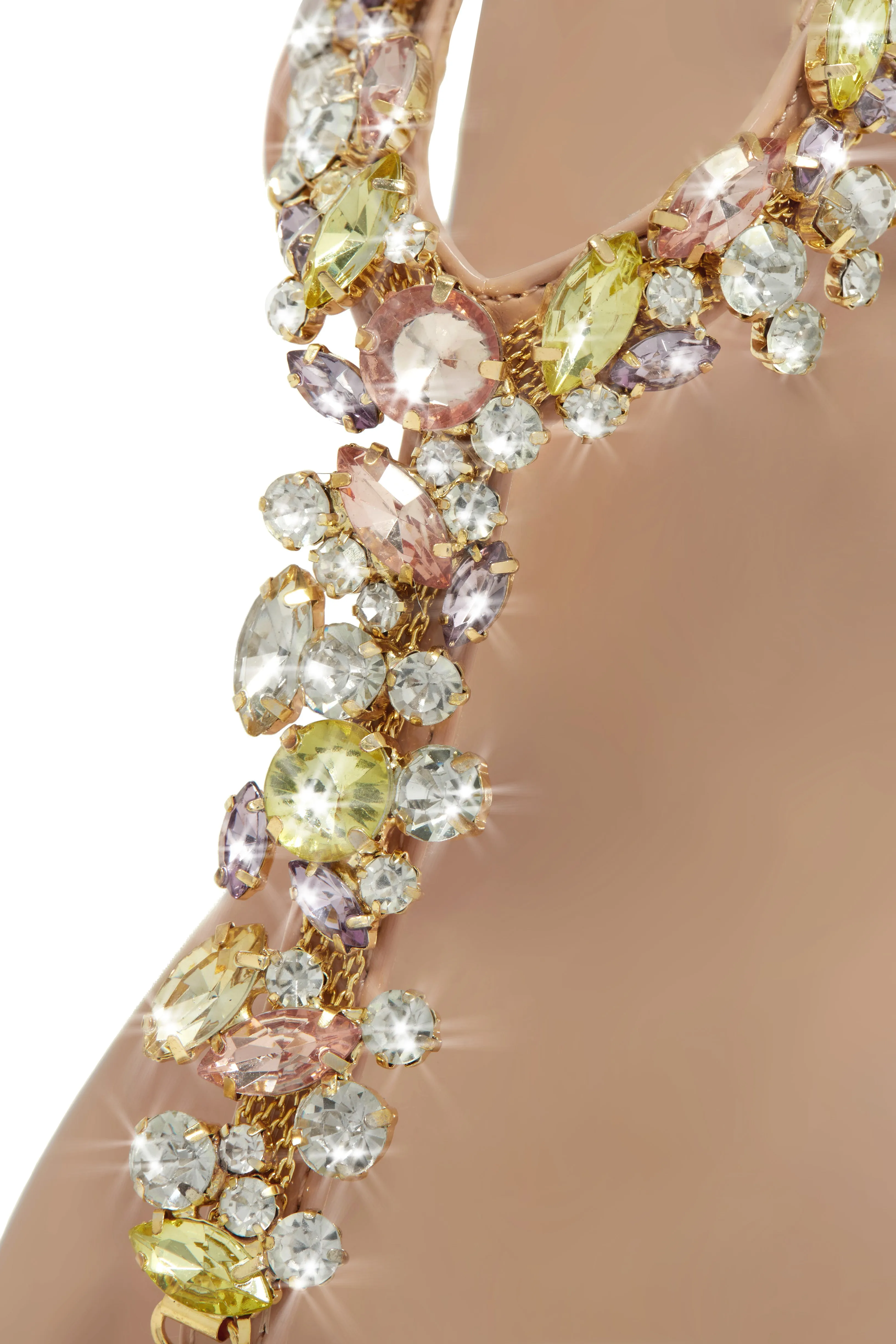 Santorini Beaches Embellished Sandals - Nude sold by Miss Lola product image thumbnail 2