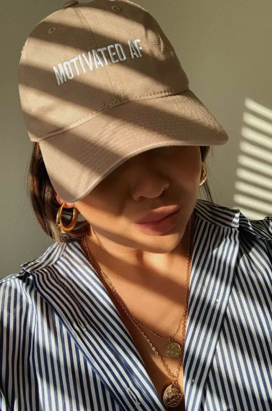 Motivated AF Hat - Taupe sold by Miss Lola