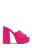 Emily Platform Block Heel Mules - Pink sold by Miss Lola