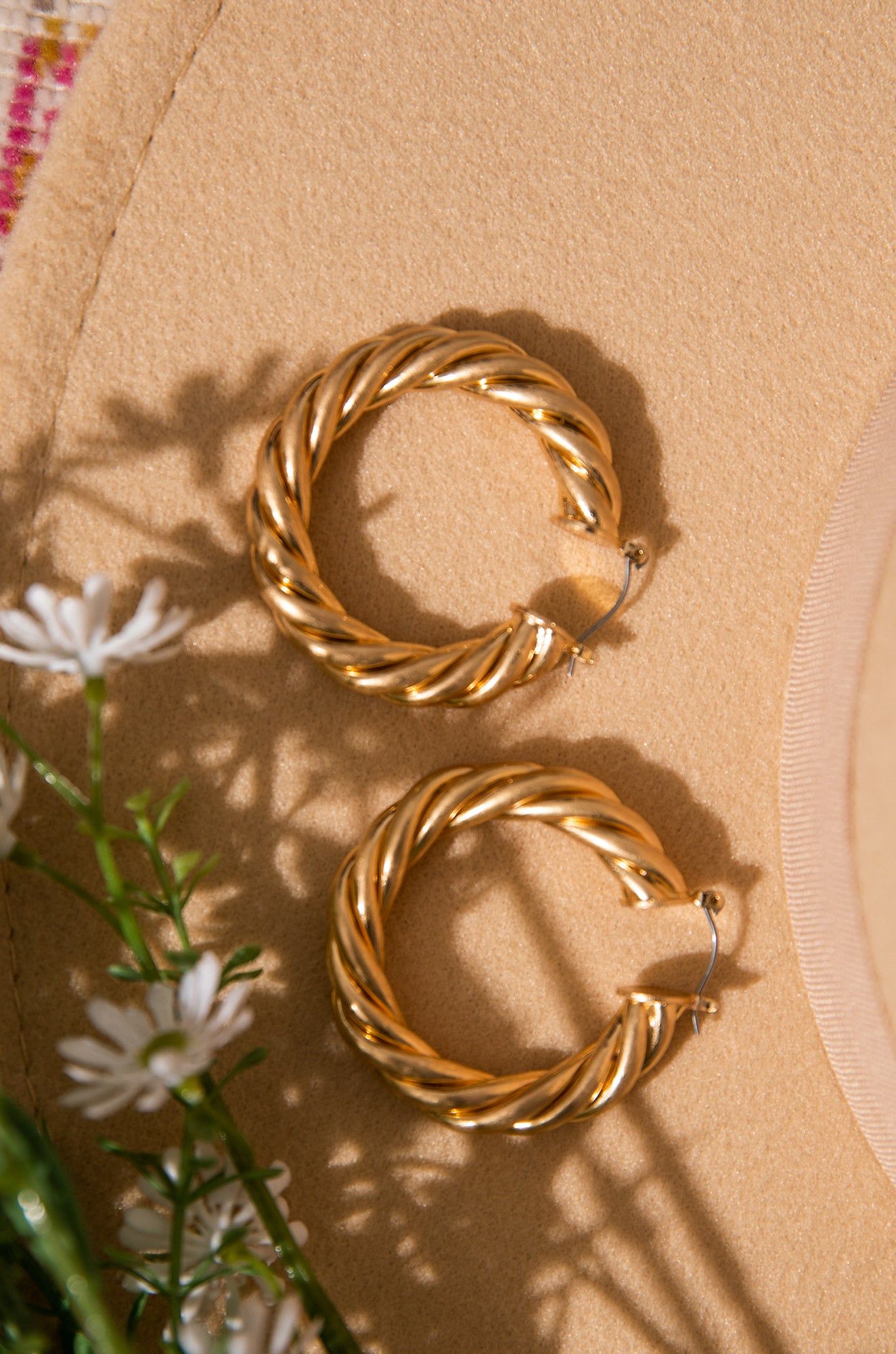 Petra 1.5" Hoop Earring - Gold sold by Miss Lola product image thumbnail 3