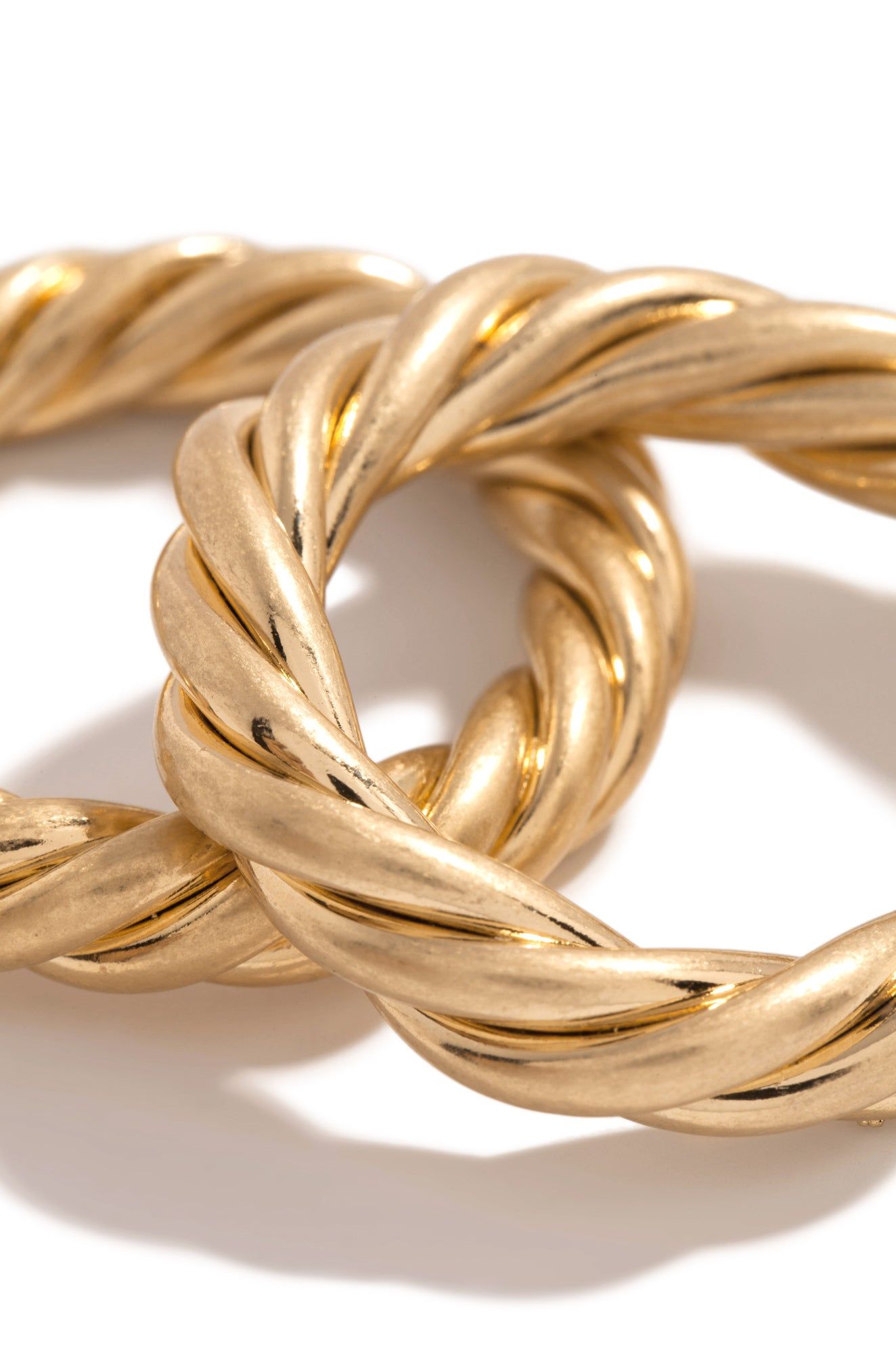 Petra 1.5" Hoop Earring - Gold sold by Miss Lola product image thumbnail 4