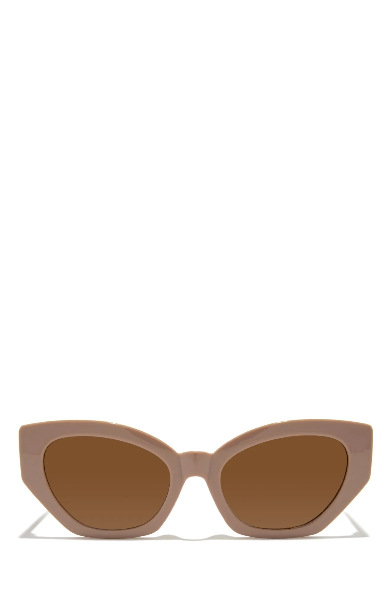Riah Cat Eye Sunglasses - Nude sold by Miss Lola
