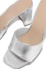 Sylva Block Heel Mules - Silver sold by Miss Lola