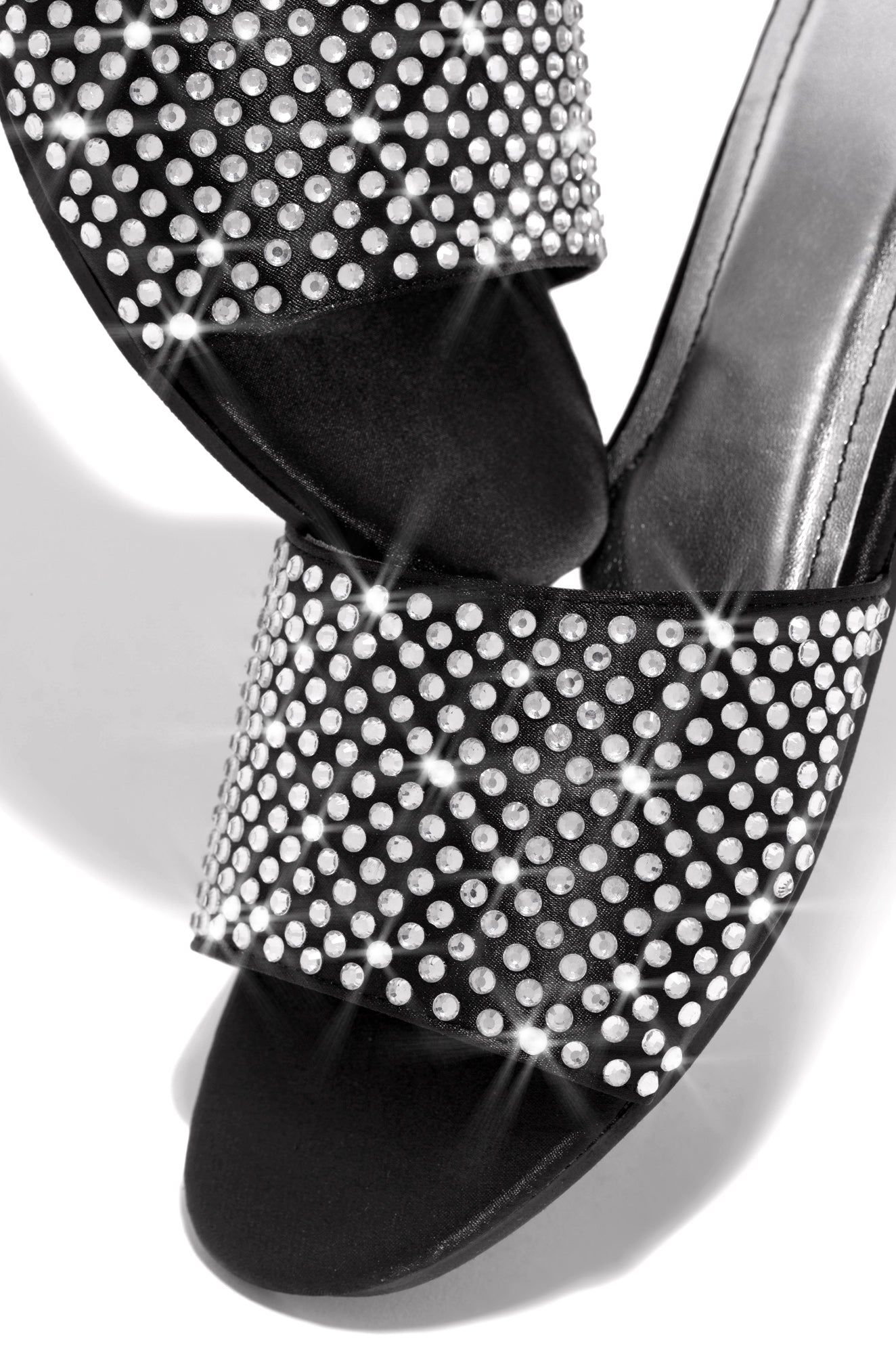 Ula Embellished Slip On Sandals - Black sold by Miss Lola product image thumbnail 3