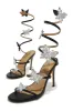 Fantasy Embellished Around The Ankle Coil Heels - Black sold by Miss Lola