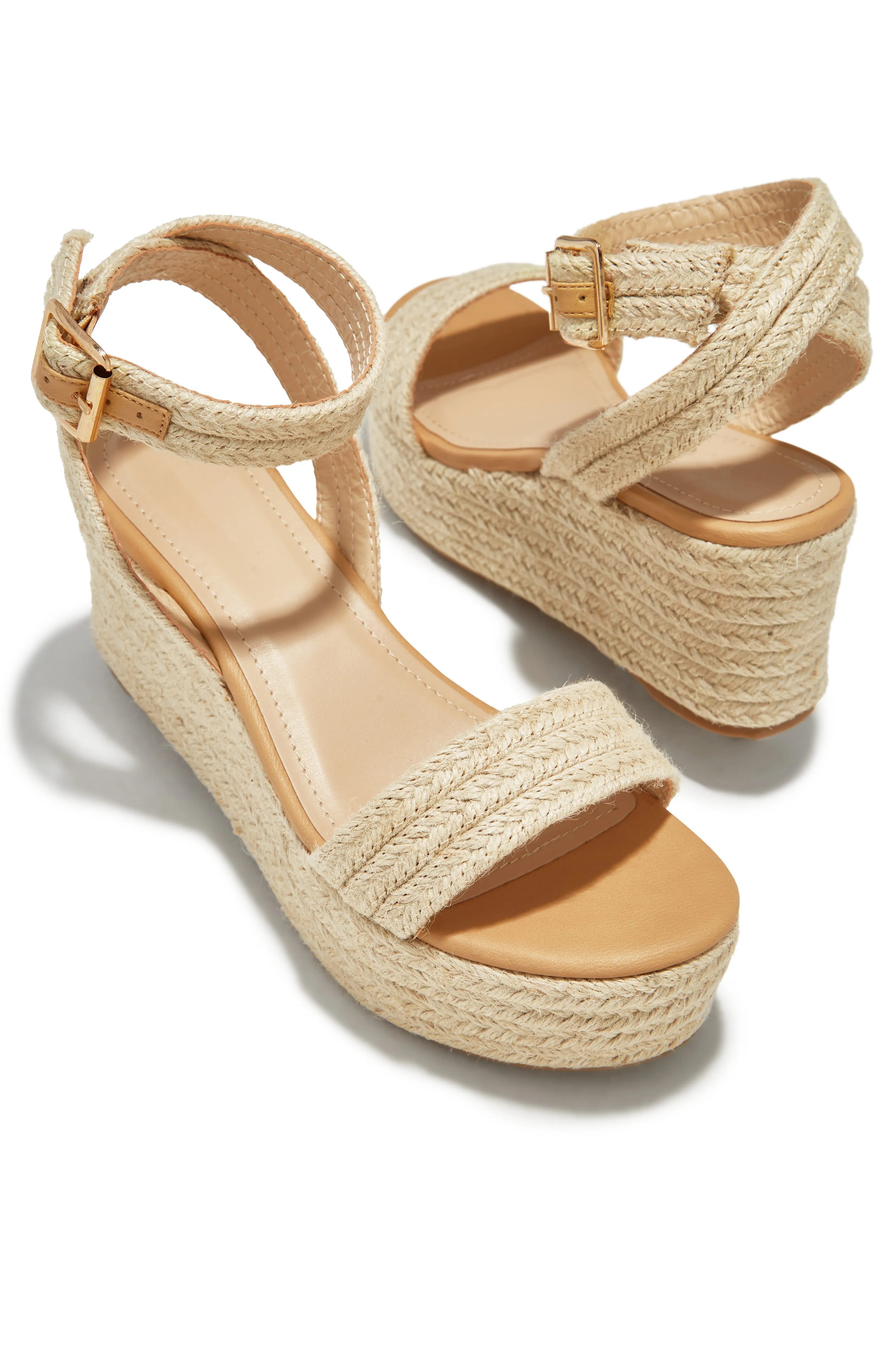 Oliana Platform Espadrille Sandals - Natural sold by Miss Lola product image thumbnail 2