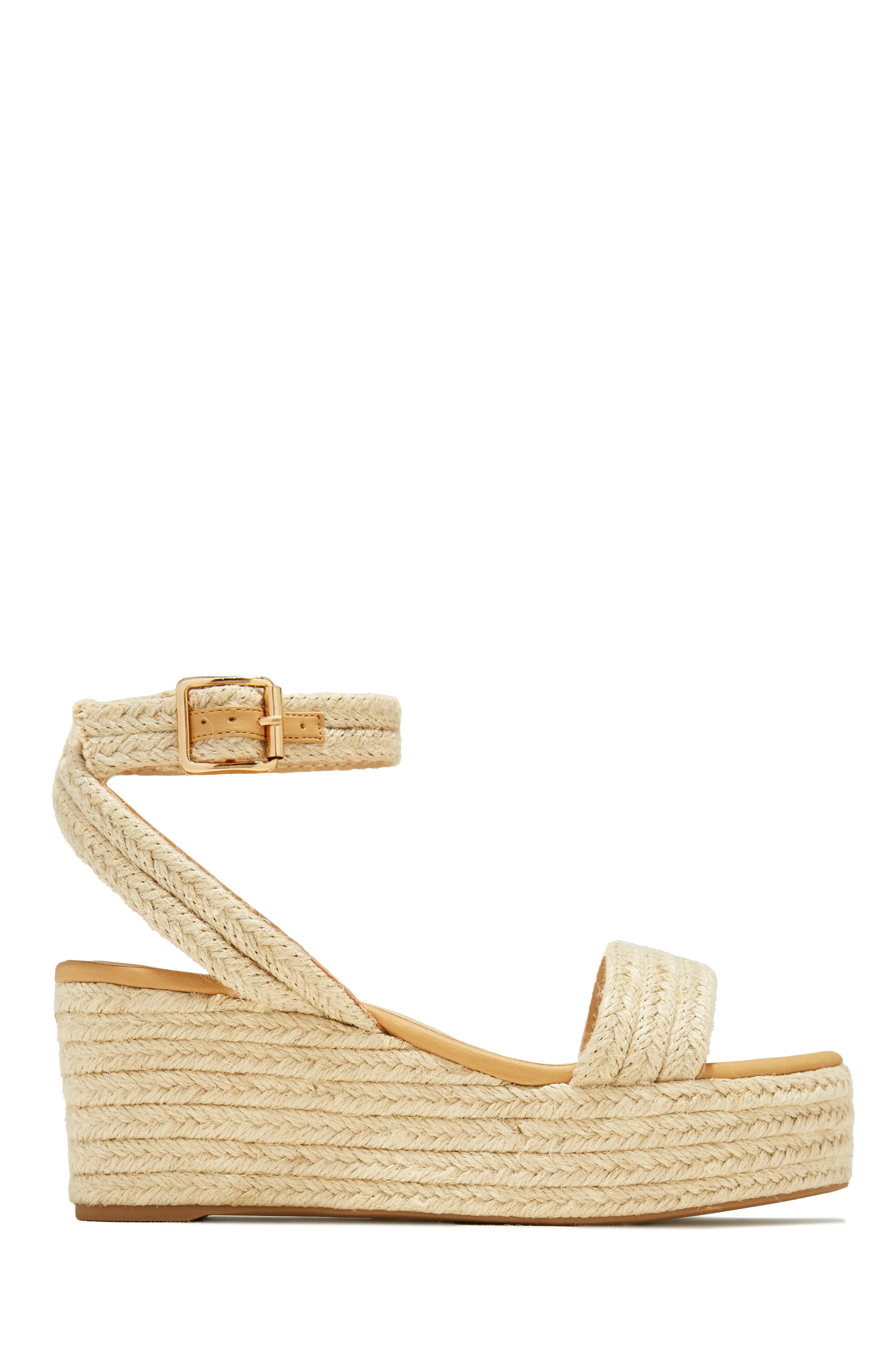 Oliana Platform Espadrille Sandals - Natural sold by Miss Lola product image thumbnail 4