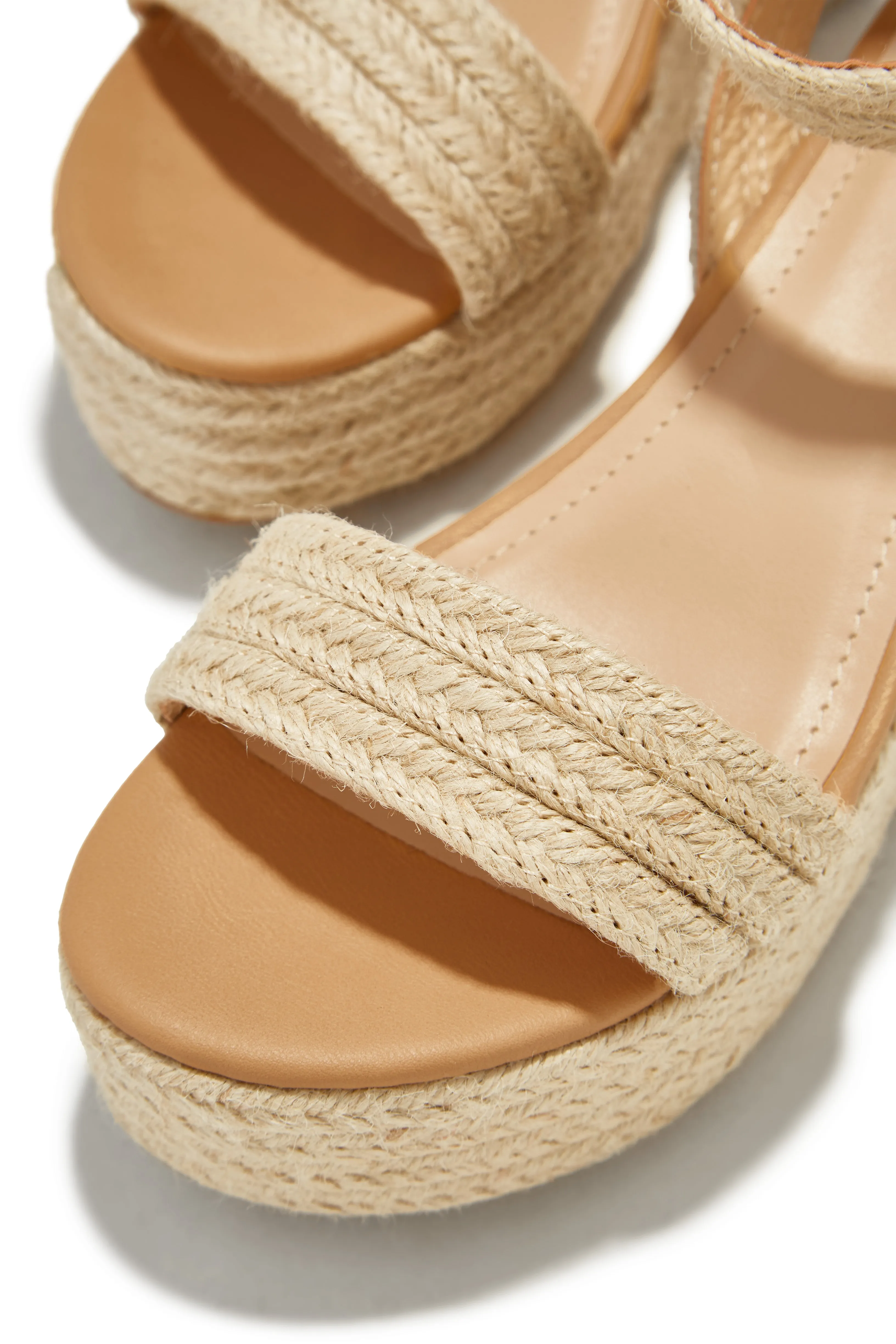 Oliana Platform Espadrille Sandals - Natural sold by Miss Lola product image thumbnail 5