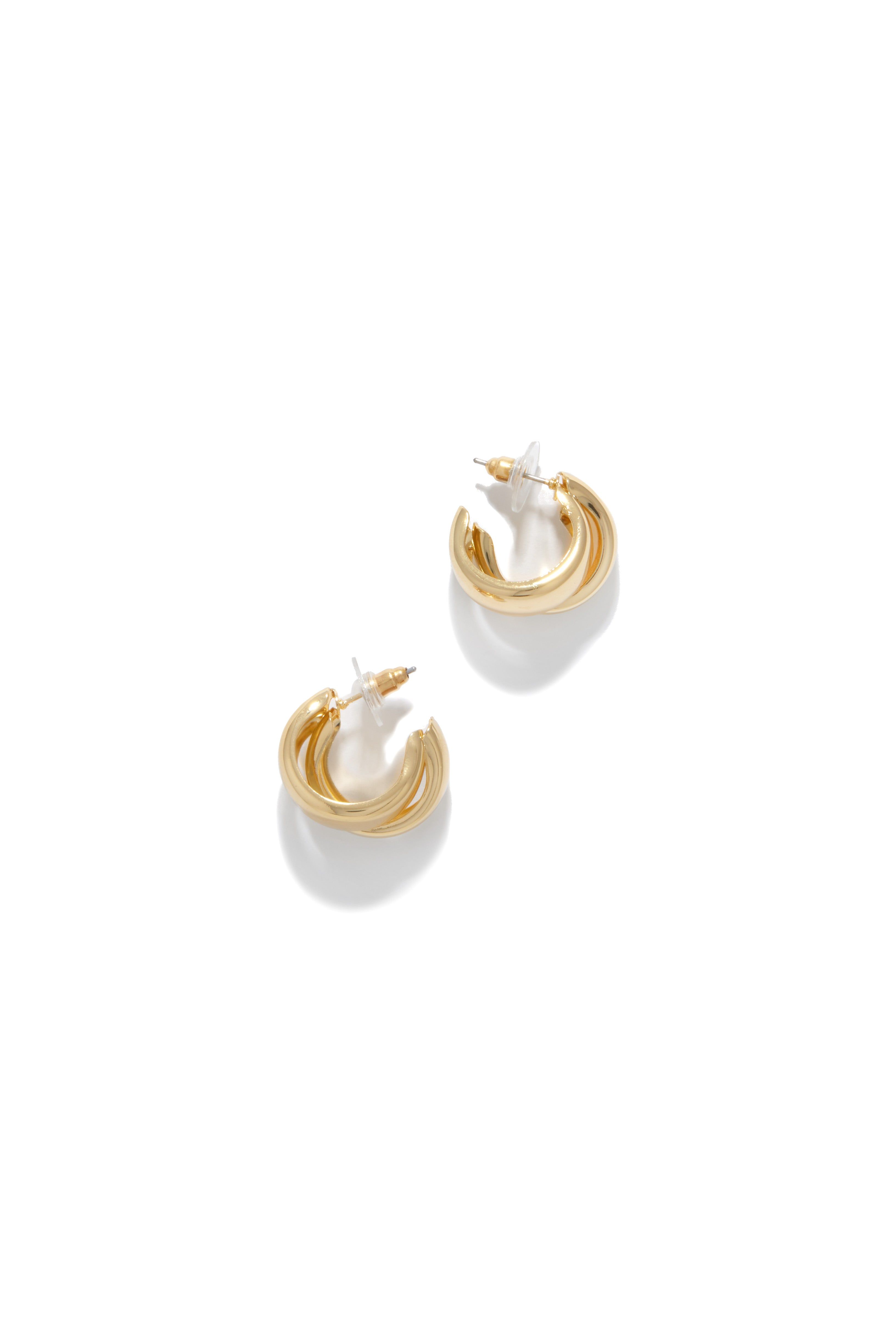 Beatriz Small Chunky Hoop Earring- Gold sold by Miss Lola product image thumbnail 3