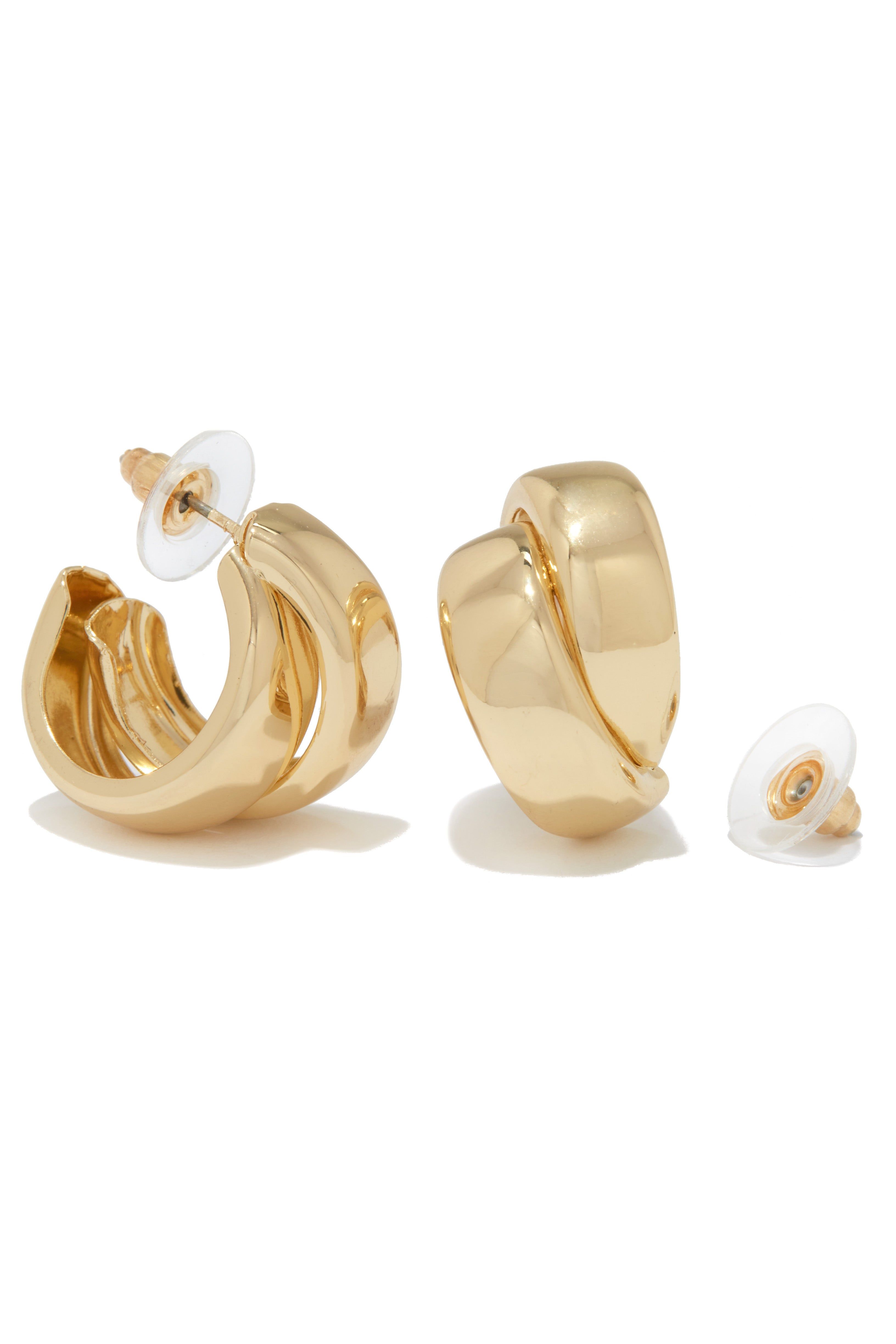 Beatriz Small Chunky Hoop Earring- Gold sold by Miss Lola