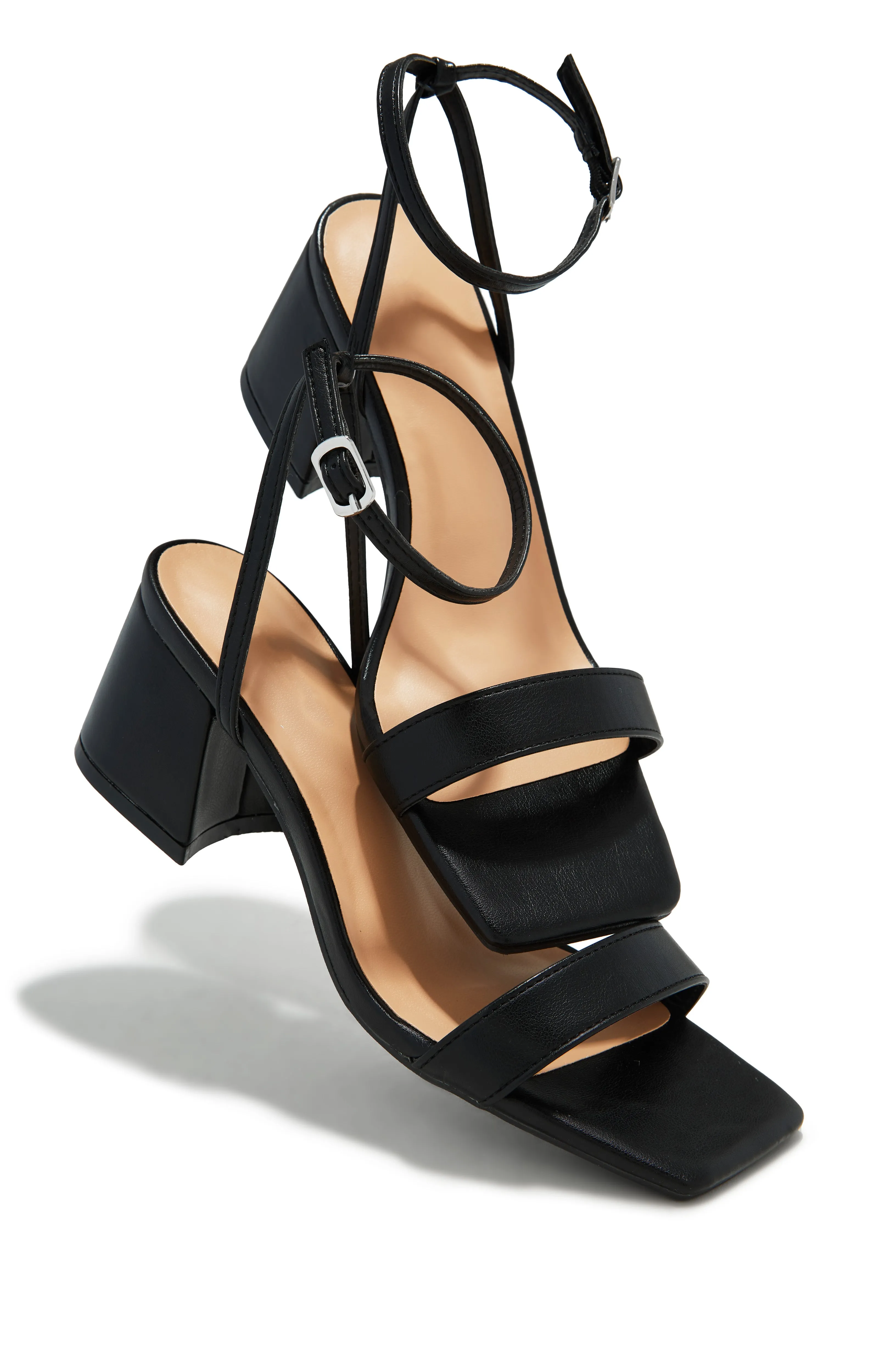 Alina Block Mid Heels - Black sold by Miss Lola product image thumbnail 4