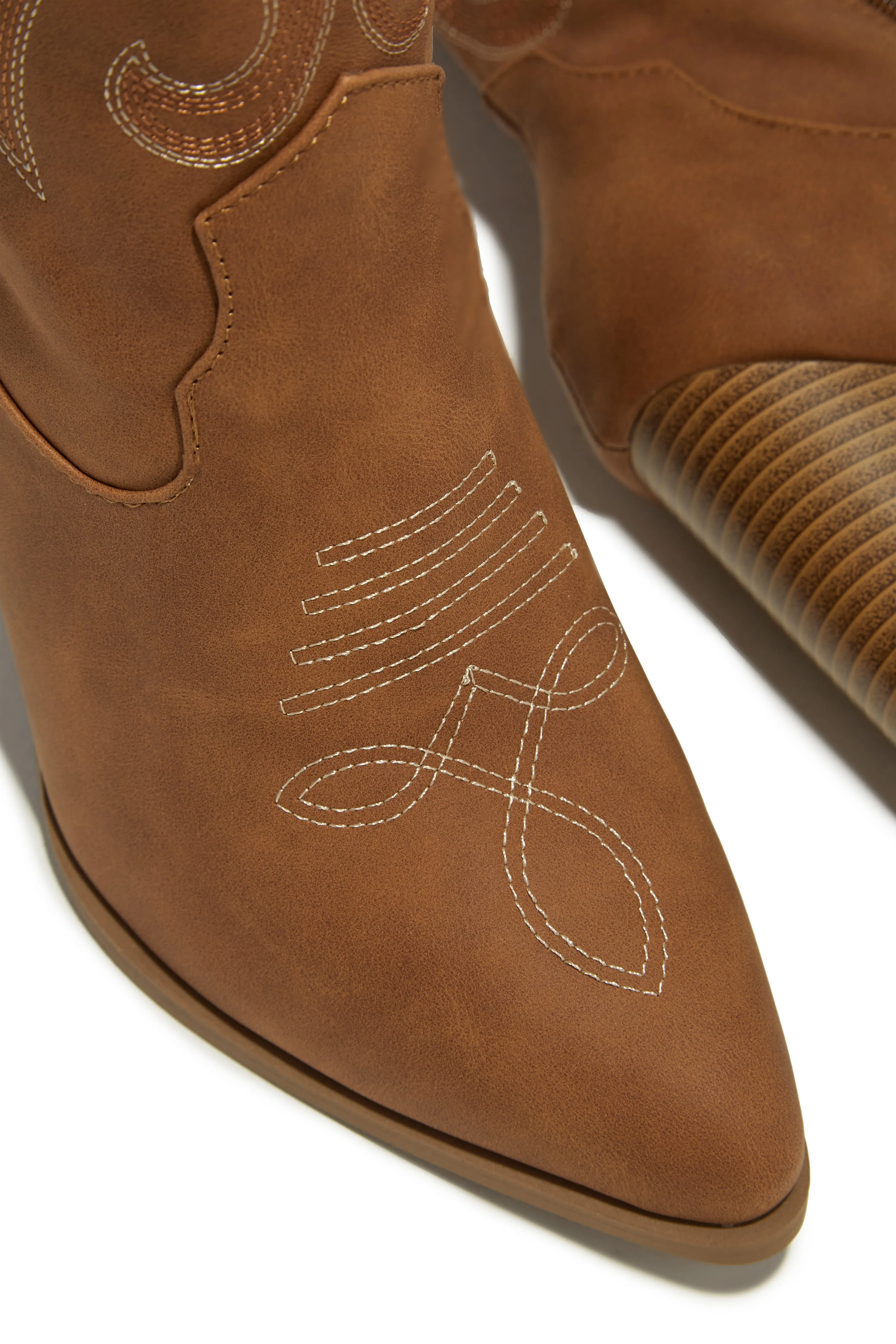 Jordyn Cowgirl Boots - Tan sold by Miss Lola product image thumbnail 2